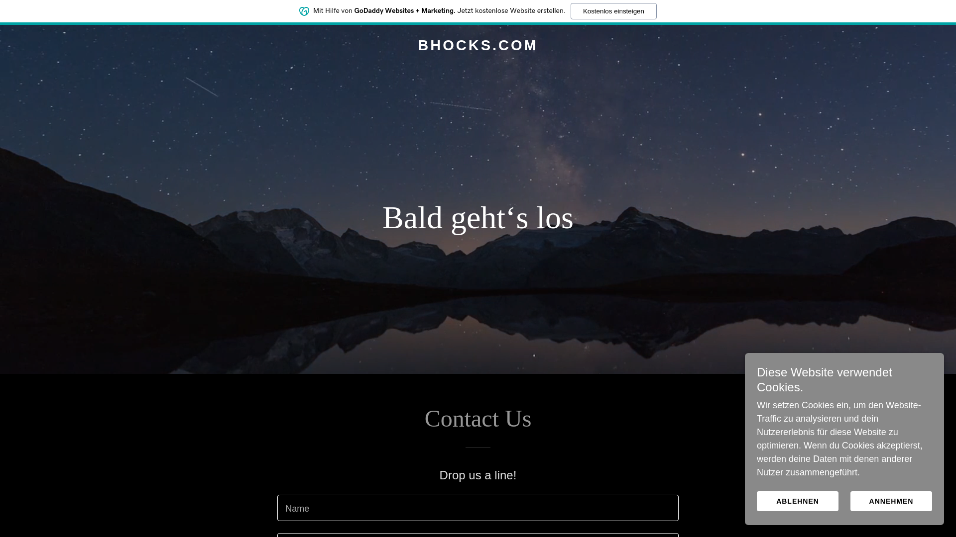 website screenshot of https://bhocks.com/