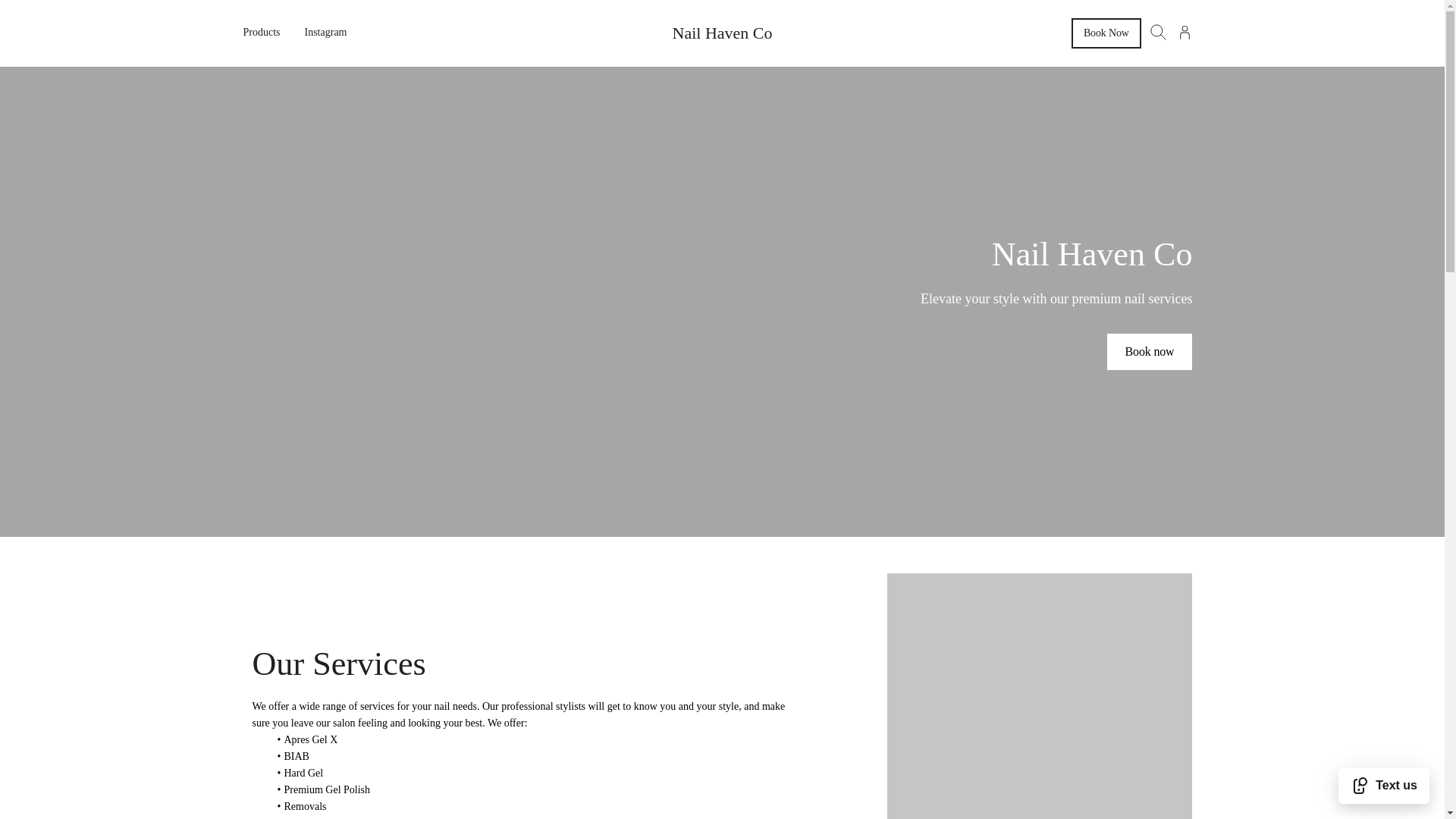 website screenshot of https://nailhavenco.us/