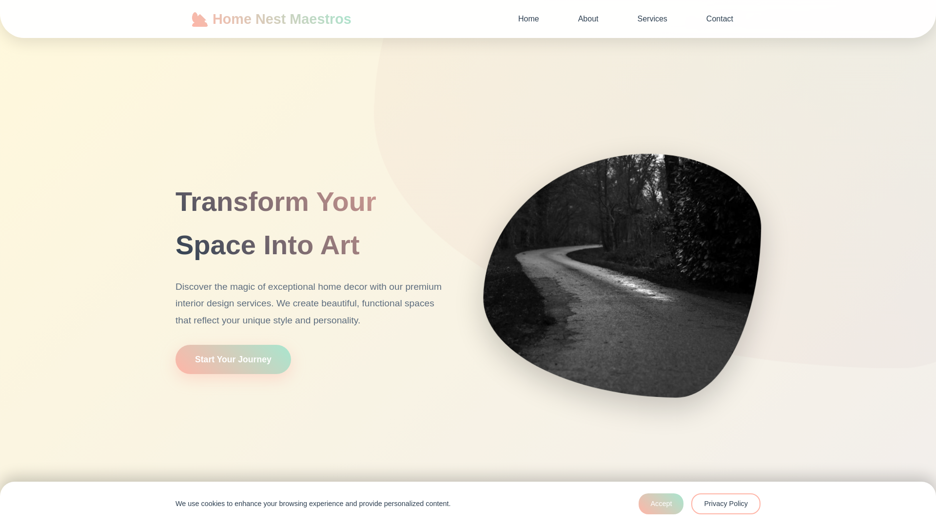 website screenshot of https://homenestmaestros.digital/
