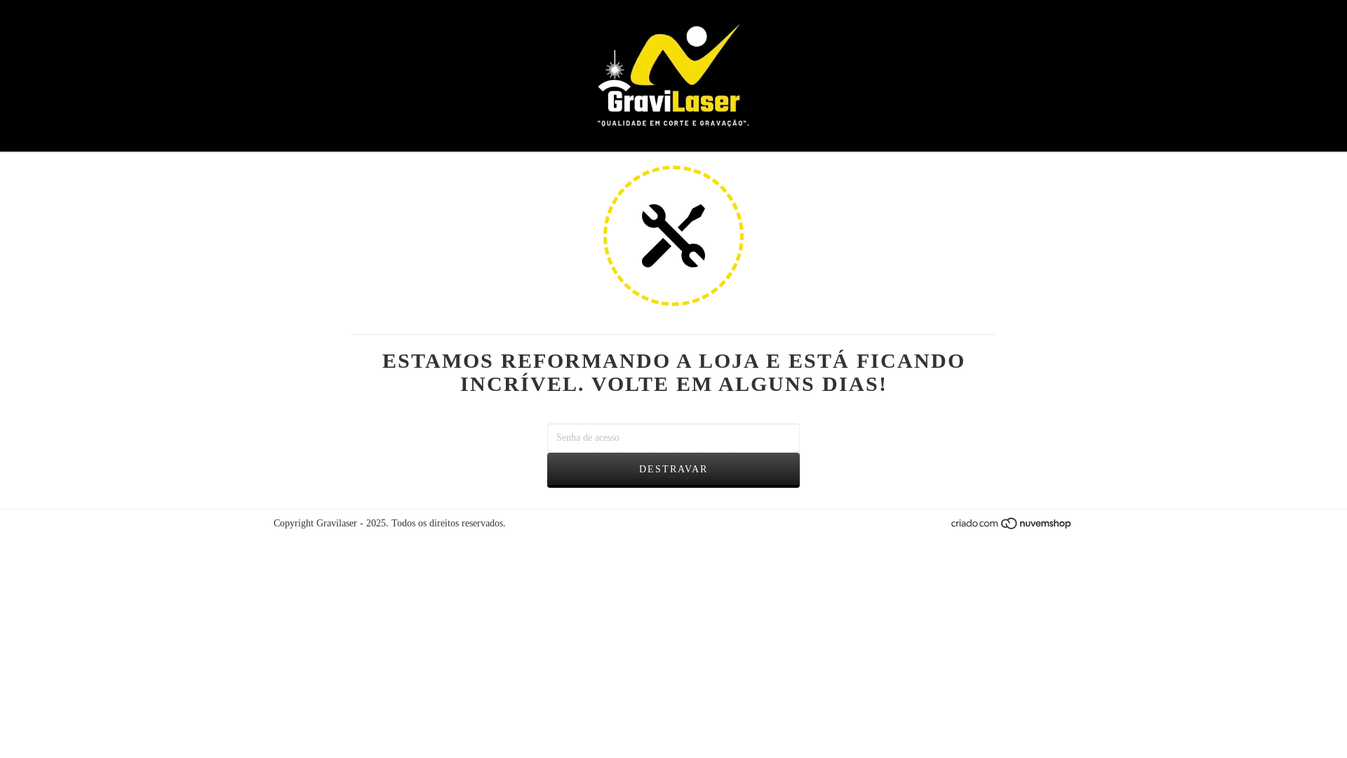 website screenshot of https://gravilaser.com.br/