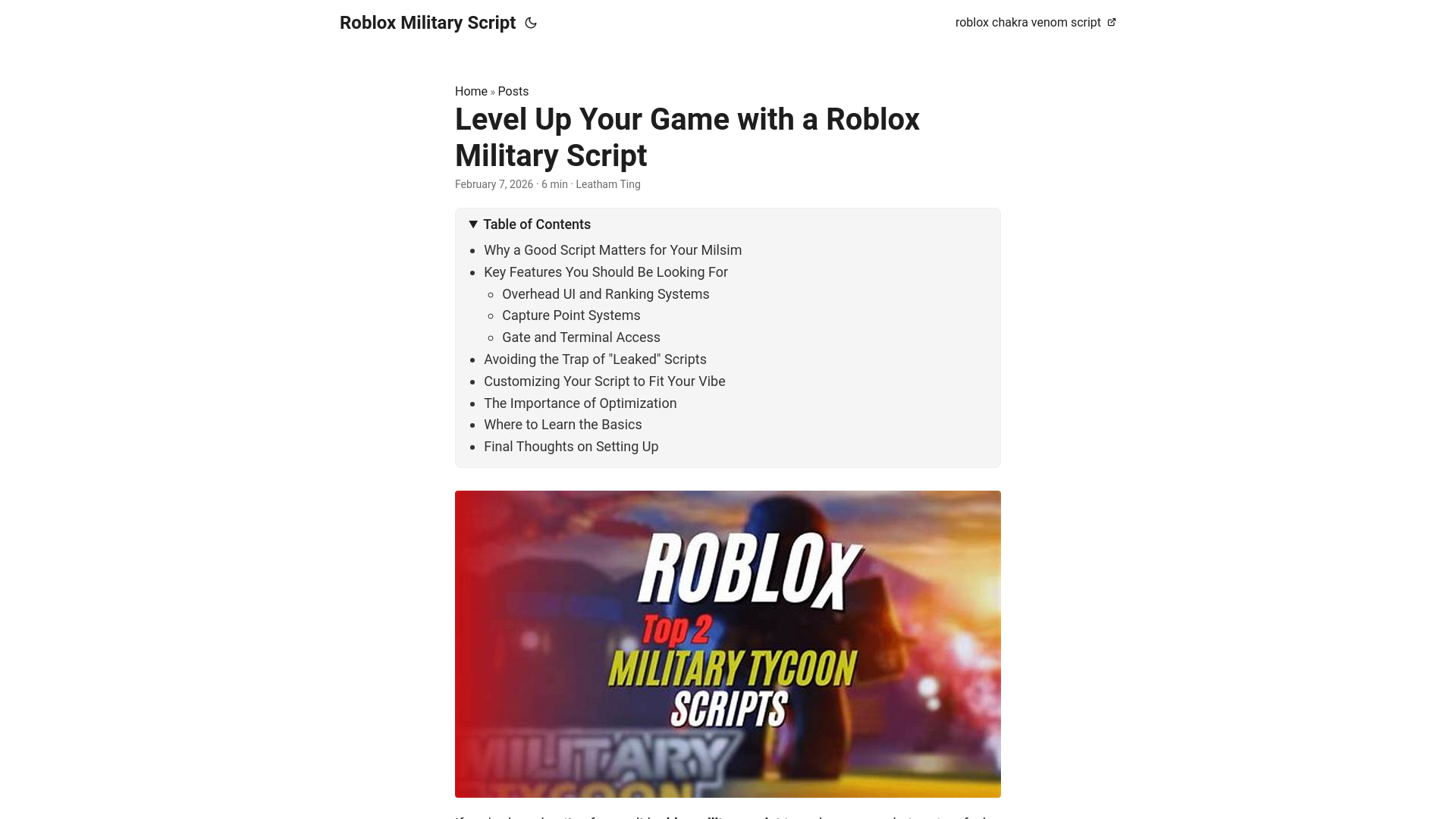 website screenshot of https://roblox-military-script.pages.dev/