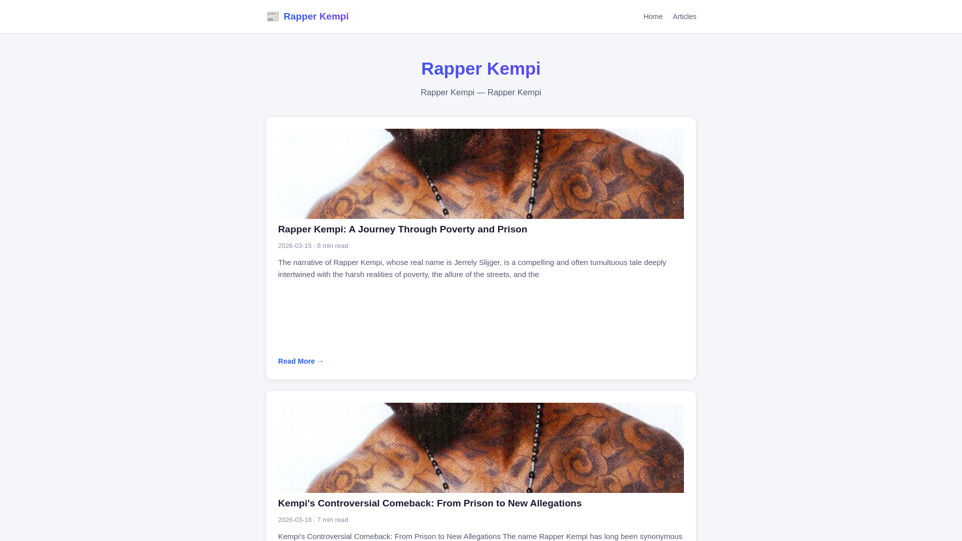 website screenshot of https://rapper-kempi.pages.dev/