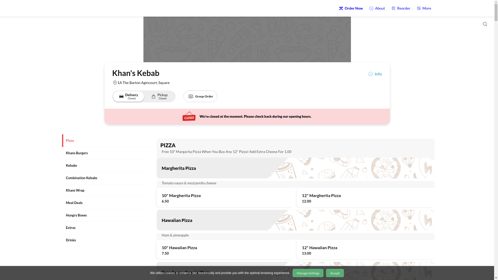 website screenshot of https://khanskebabonline.com/