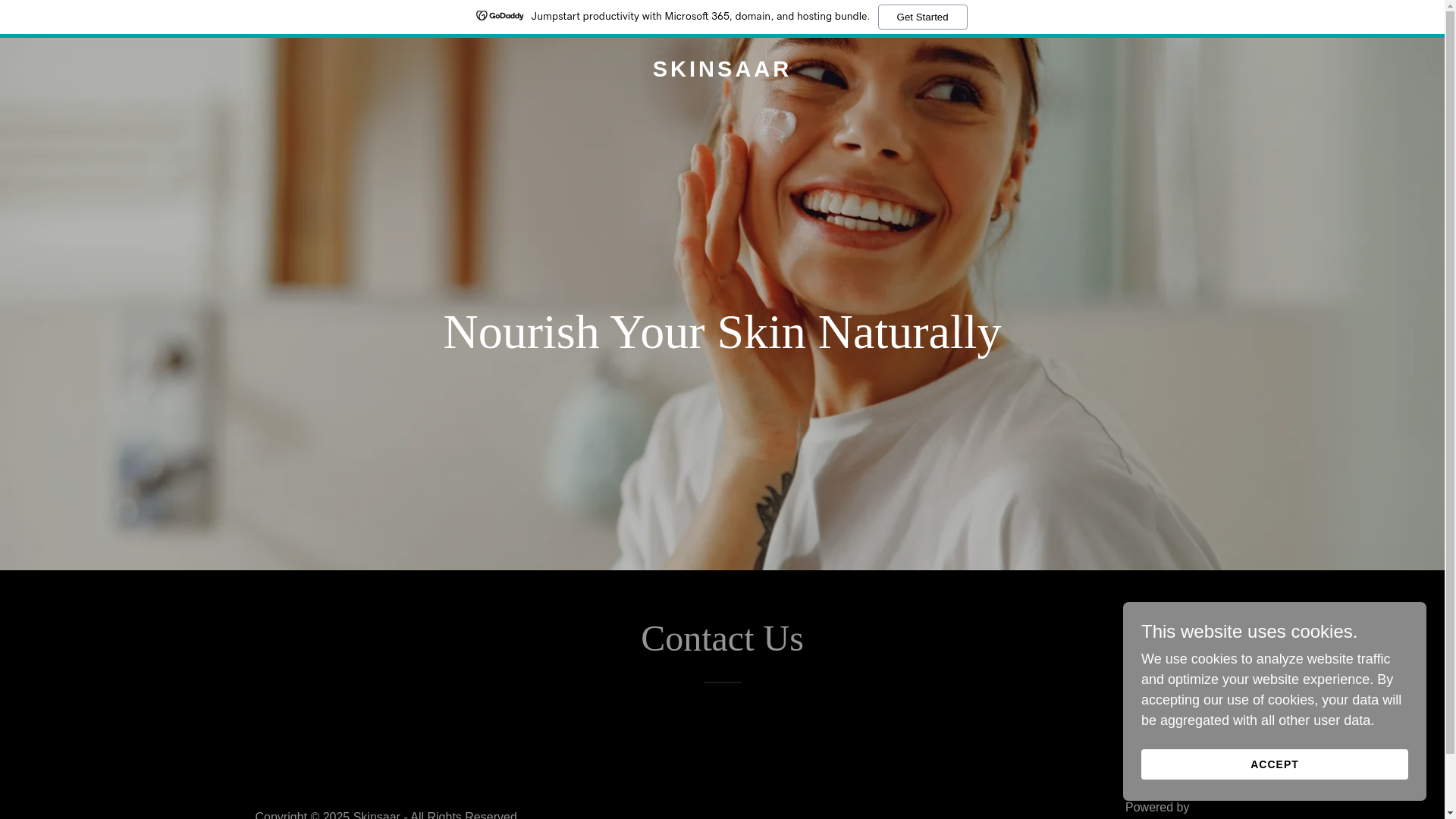 website screenshot of https://skinsaar.com/