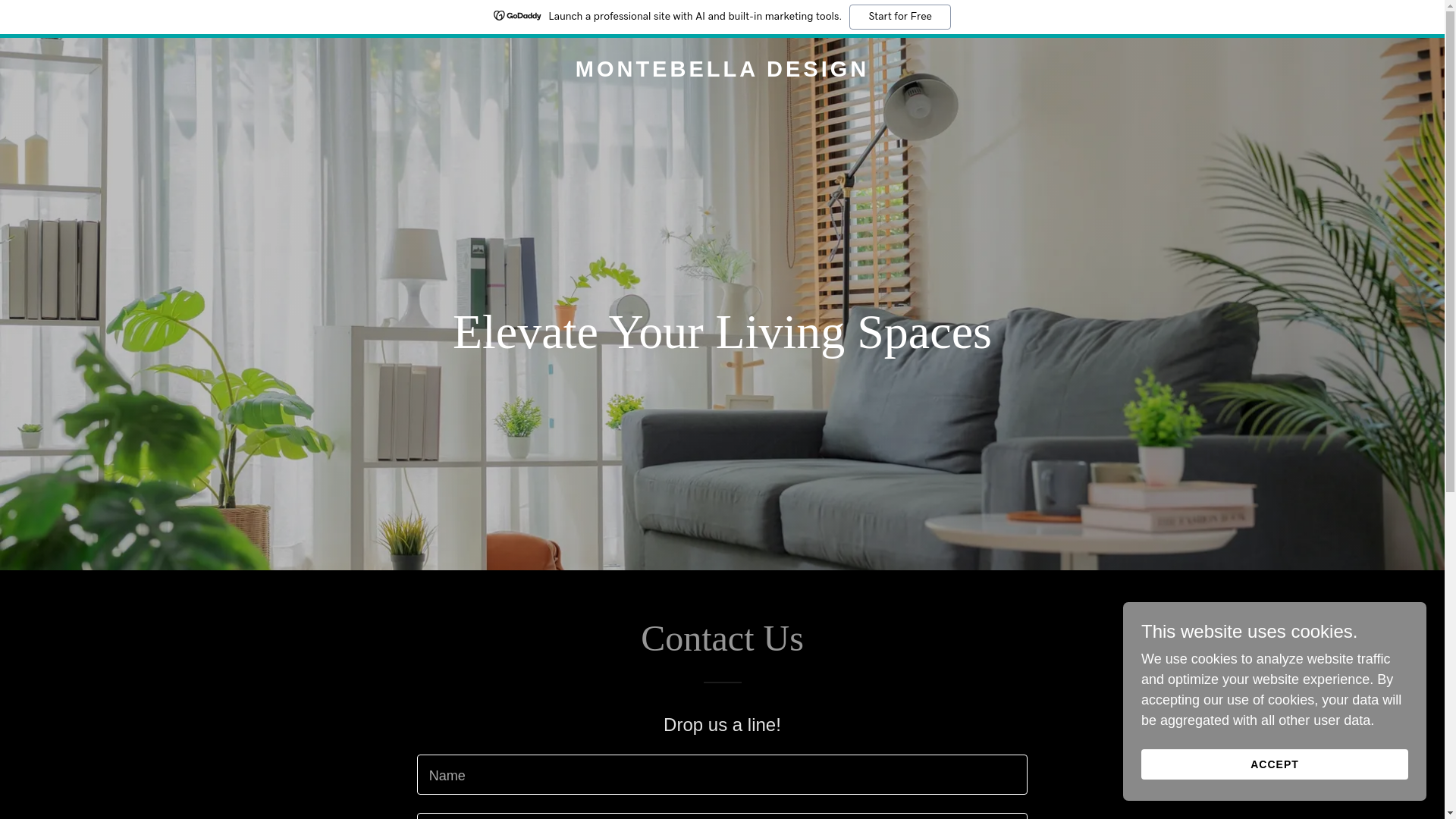 website screenshot of https://montebelladesign.com.au/