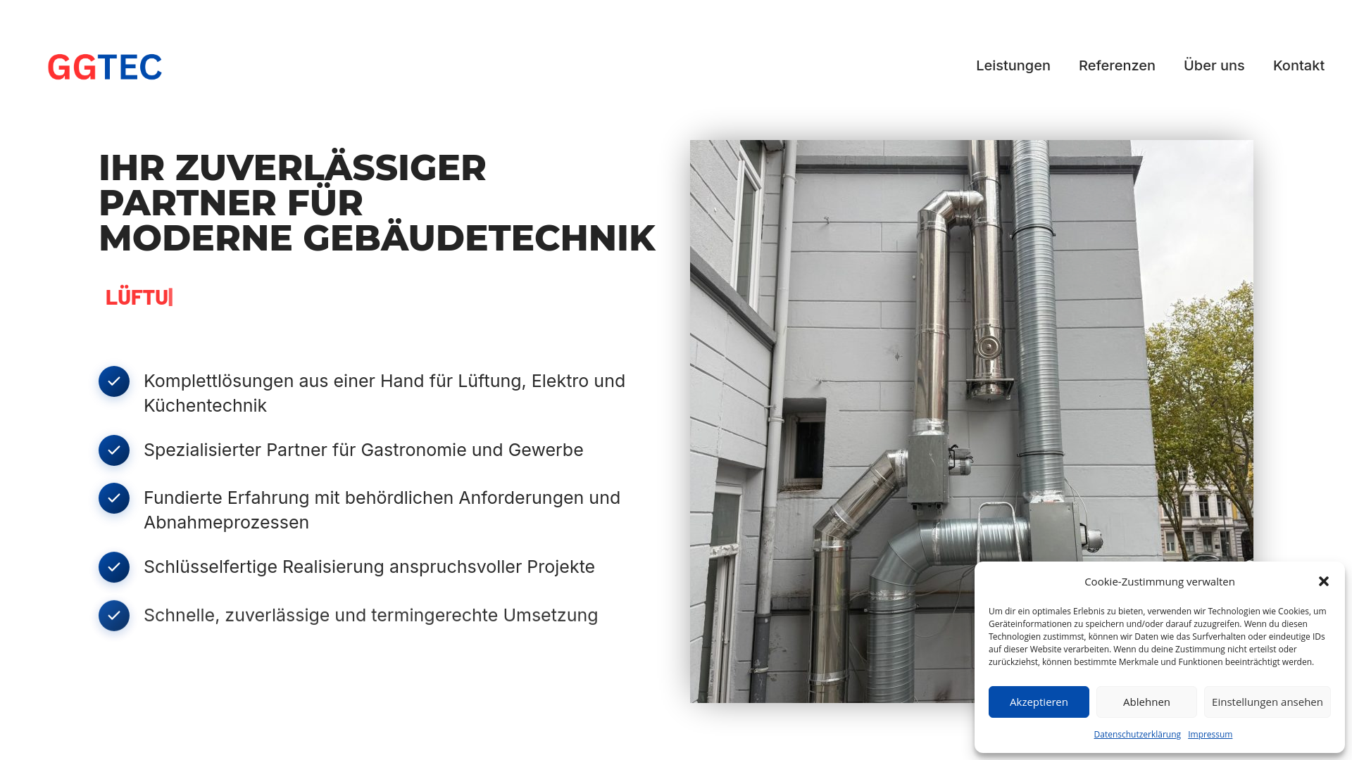 website screenshot of https://ggtec-gastro.de