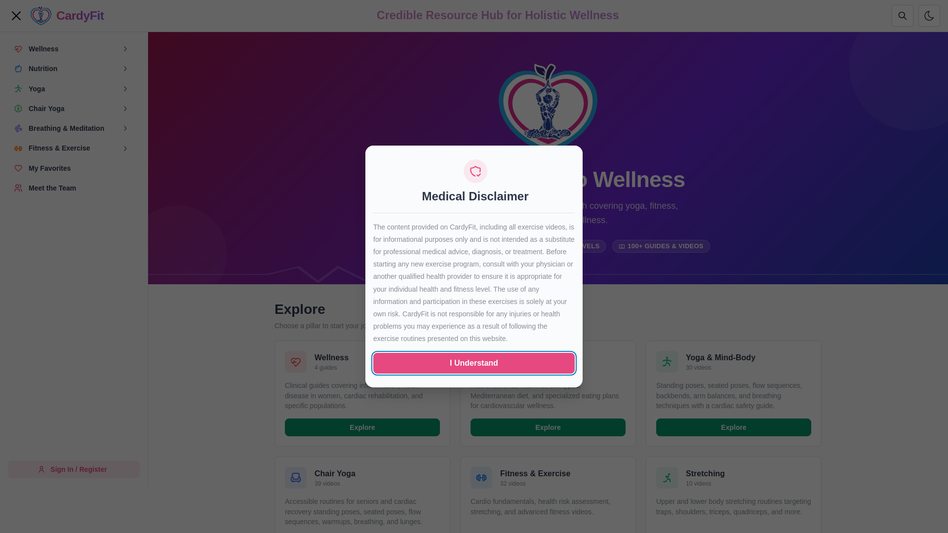 website screenshot of https://cardyfit-v2.pages.dev/