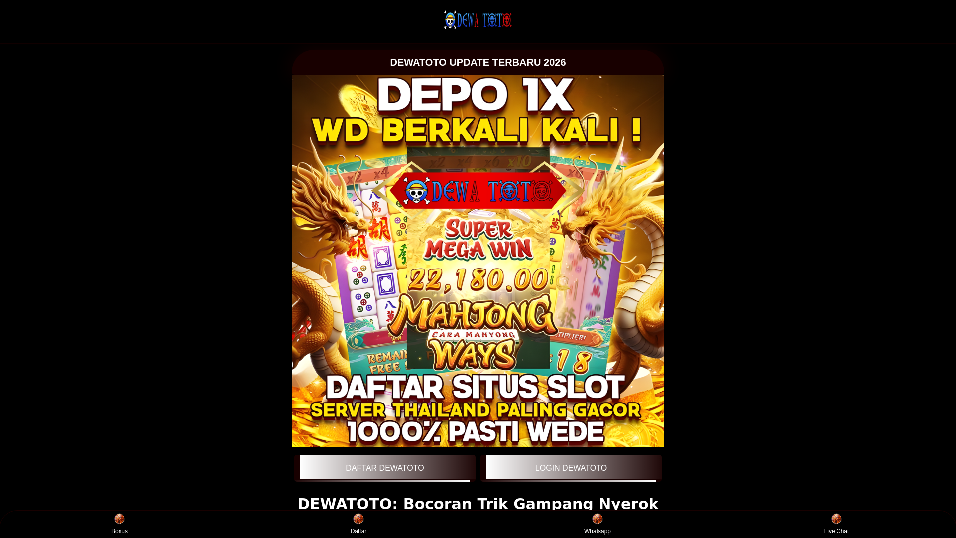 website screenshot of https://dewatototogel.pages.dev/