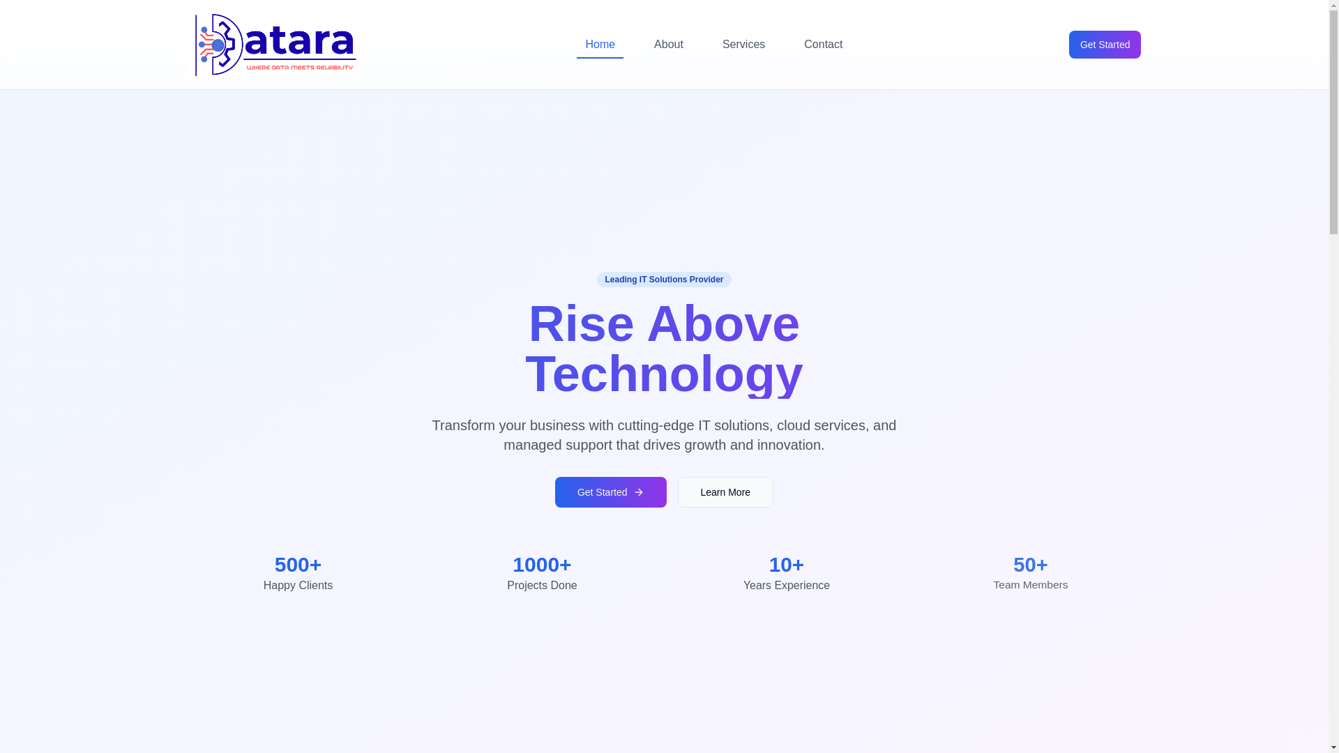 website screenshot of https://datara.pk/