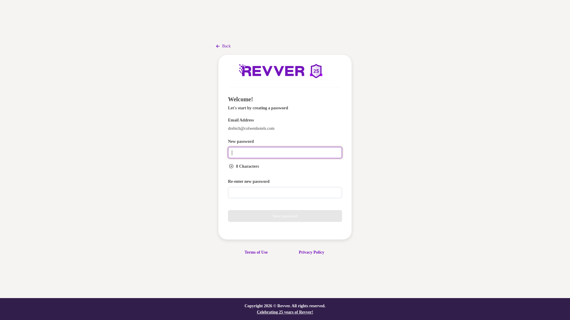 website screenshot of https://nam04.safelinks.protection.outlook.com/?url=https%3A%2F%2Flogin.revverdocs.com%2FnewUser%2F724792%2F1WV9R4%3Fregion%3DUS%26username%3Ddrebich%2540colwenhotels.com&data=05%7C02%7Cdrebich%40colwenhotels.com%7C7ac882cf9bc442ab51db08de90c48be5%7C78d965dffa0146868e09dcd5c5015245%7C0%7C0%7C639107371298245505%7CUnknown%7CTWFpbGZsb3d8eyJFbXB0eU1hcGkiOnRydWUsIlYiOiIwLjAuMDAwMCIsIlAiOiJXaW4zMiIsIkFOIjoiTWFpbCIsIldUIjoyfQ%3D%3D%7C0%7C%7C%7C&sdata=VybMOZjF1Sxvqm%2B4z3rFQni9yNZCMEzCBo5WIGgrZuY%3D&reserved=0