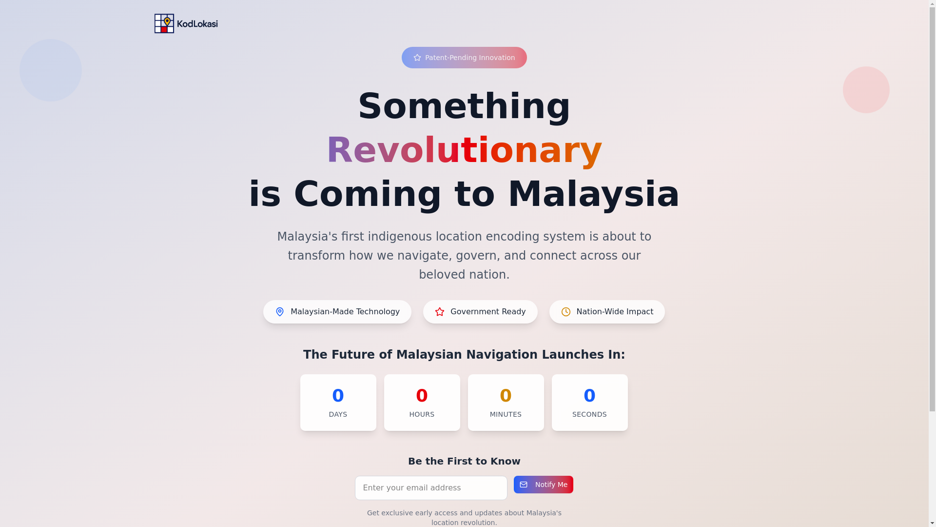 website screenshot of https://kodlokasi-landing.pages.dev/