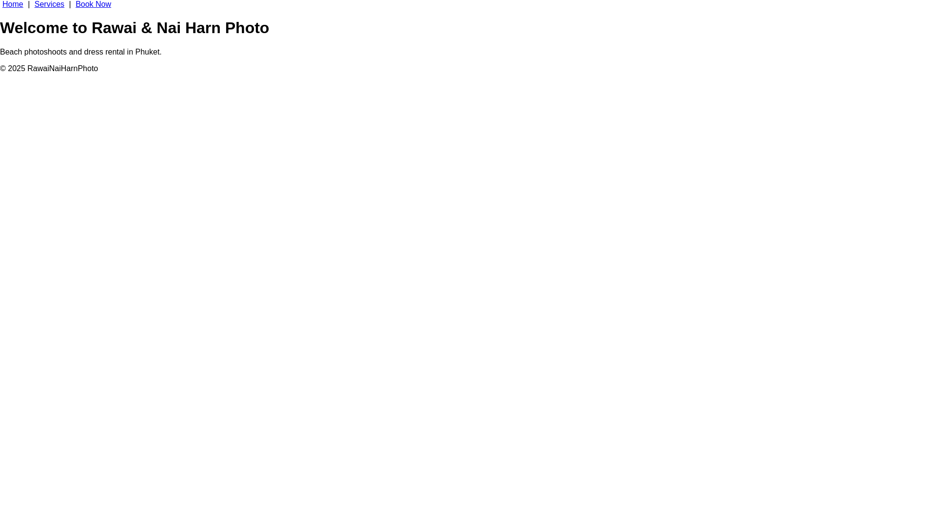 website screenshot of https://rawainaiharnphoto.com/