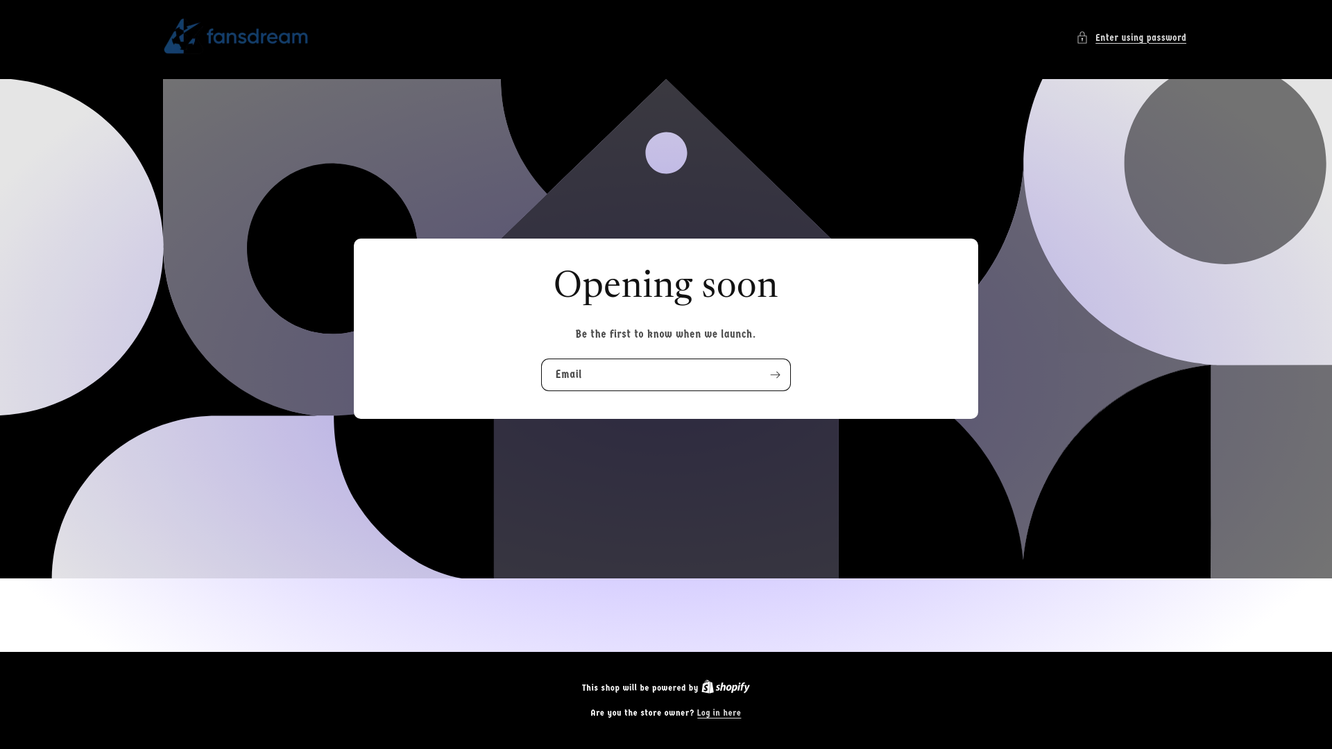website screenshot of https://fansdream.shop/