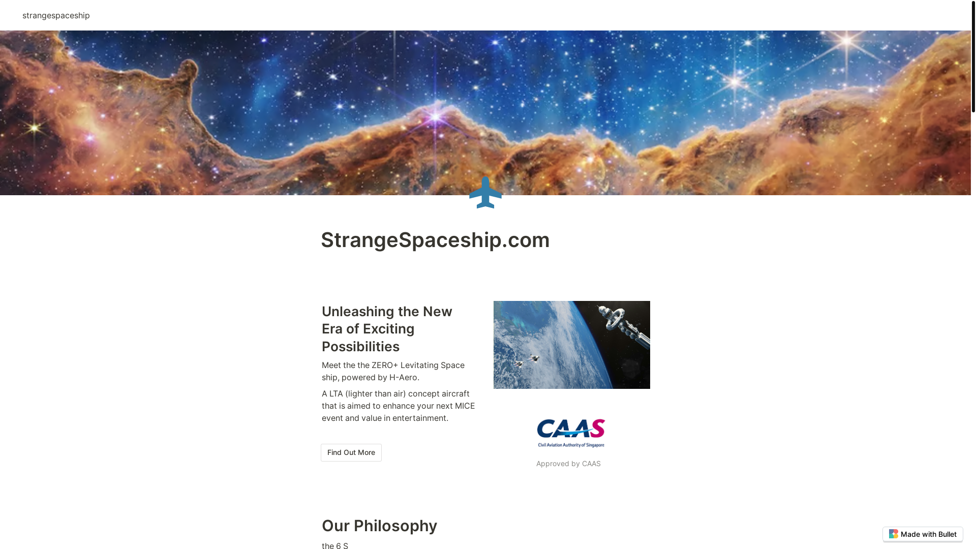 website screenshot of https://strangespaceship-bullet.pages.dev/