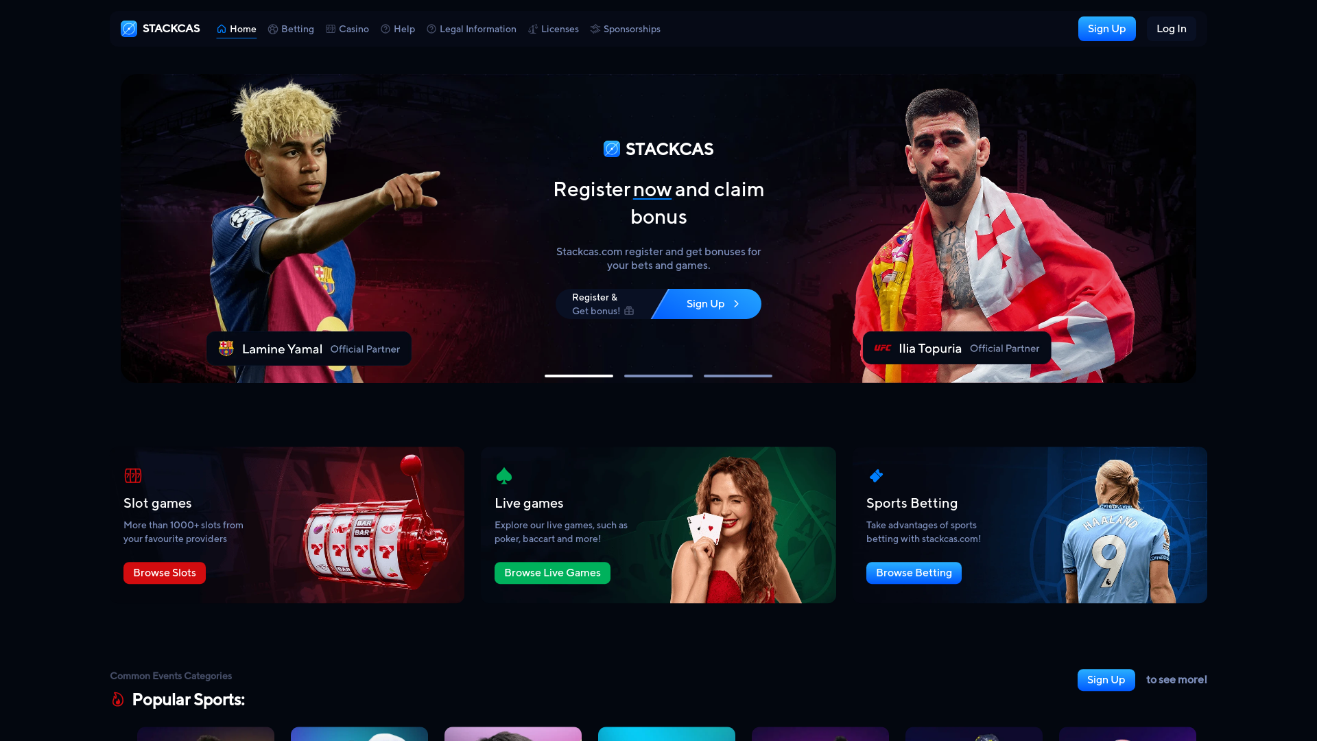 website screenshot of https://stackcas.com/