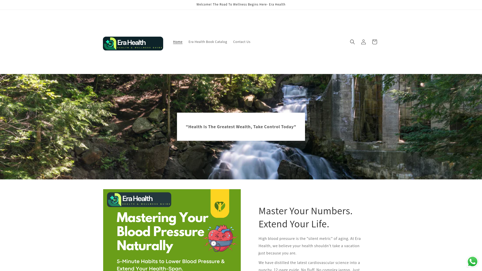 website screenshot of https://erahealth.store/