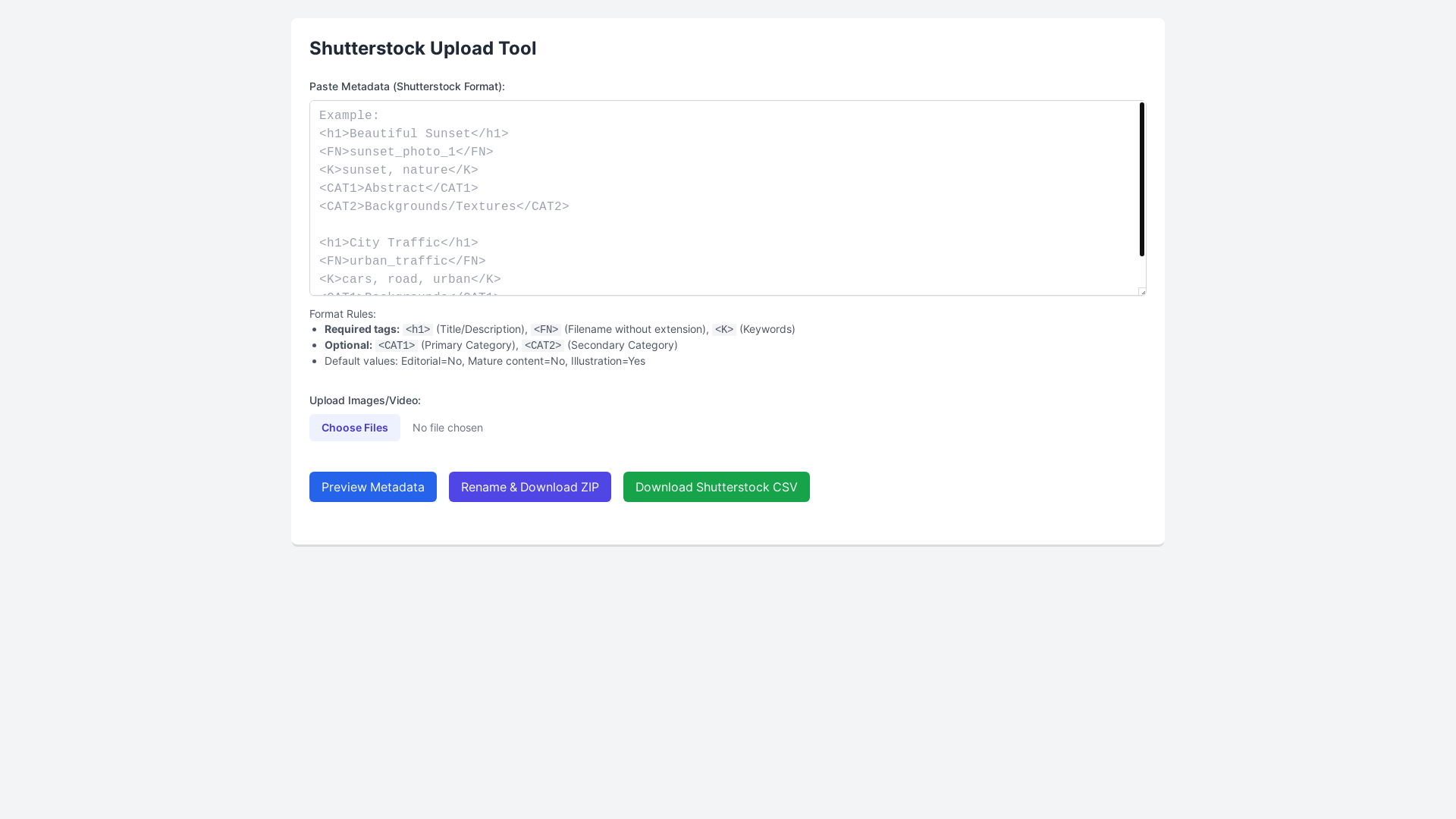 website screenshot of https://ss-metadata-tool.pages.dev/