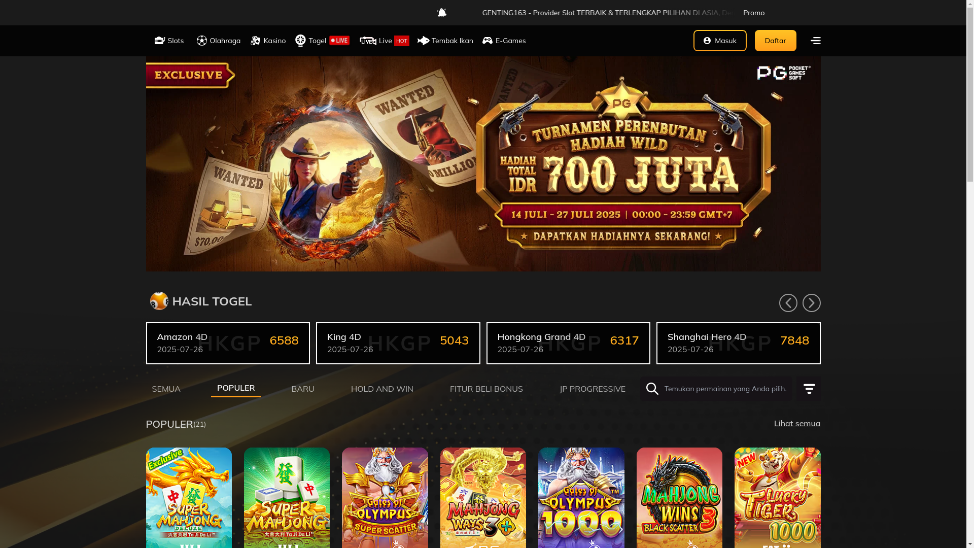 website screenshot of https://gentingcuan.shop/