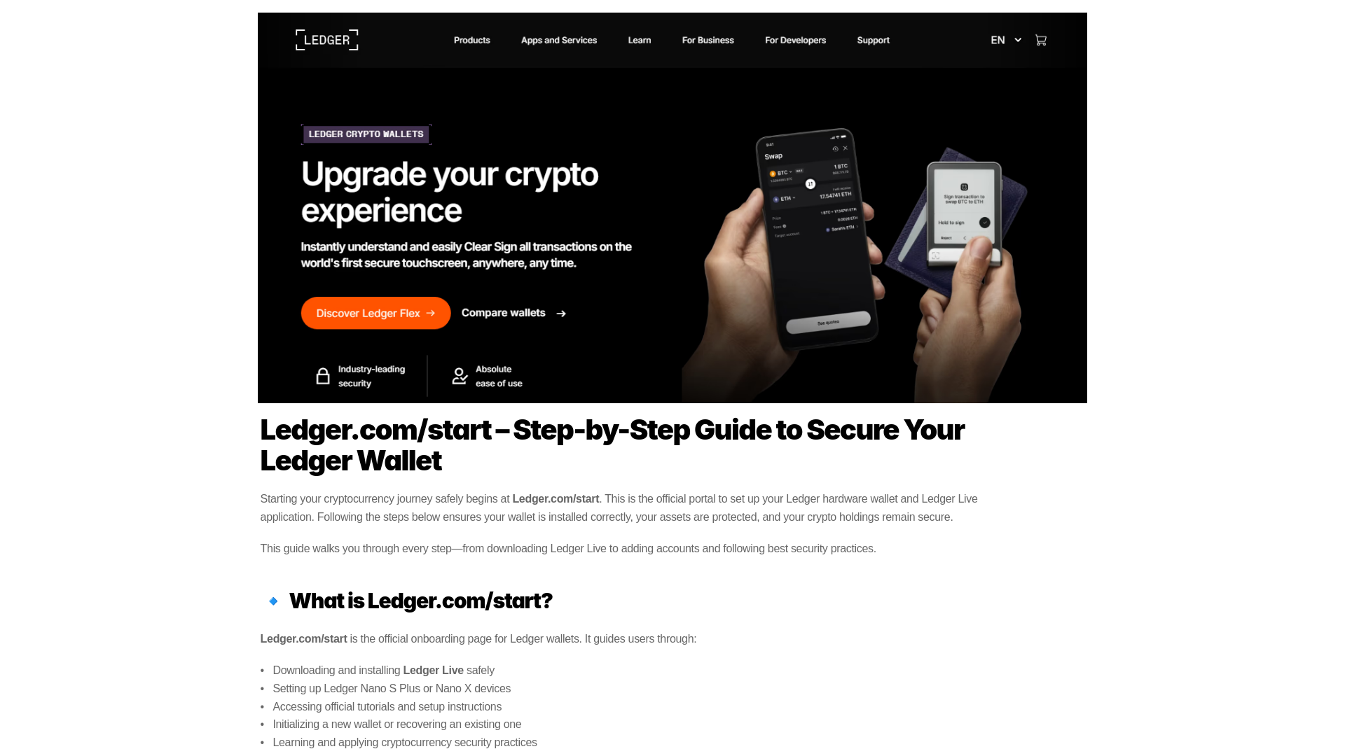 website screenshot of https://leddger-strt-en.framer.media