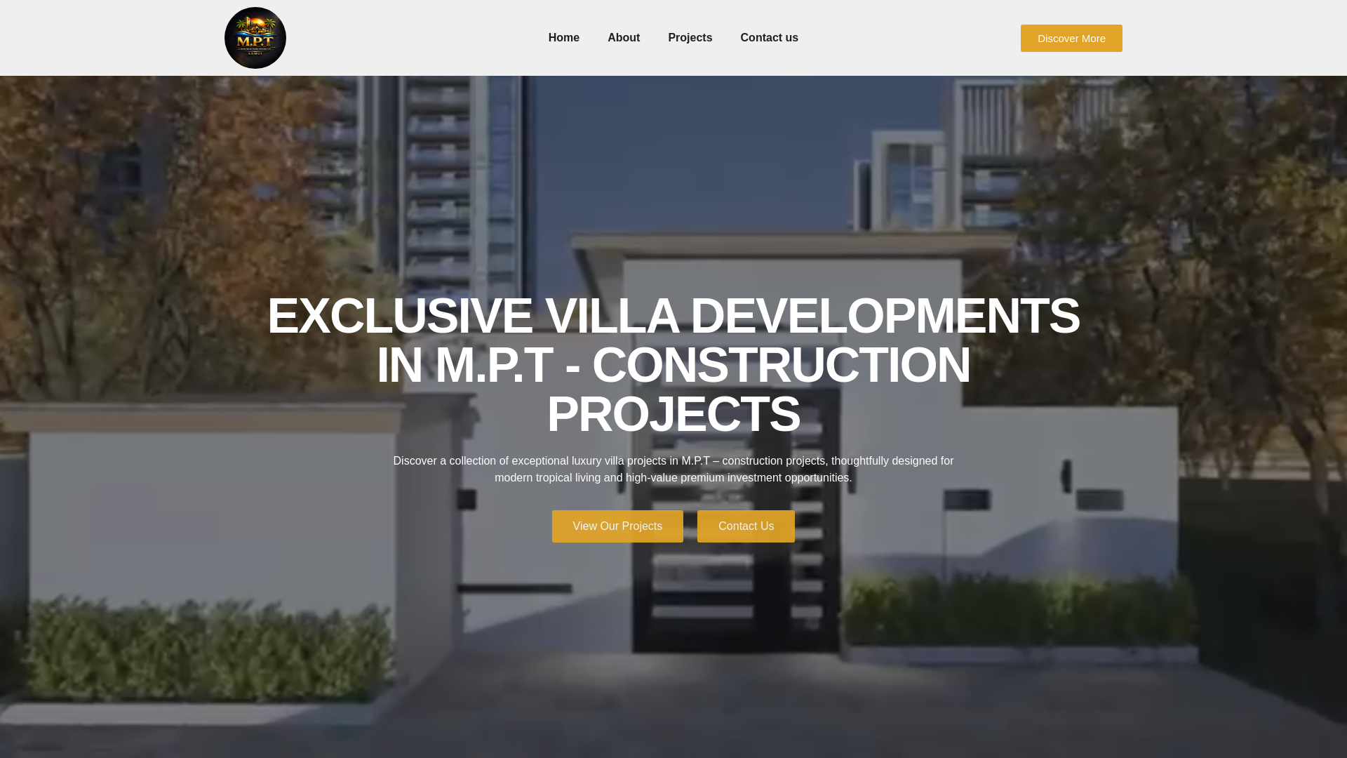 website screenshot of https://mptconstructionprojects.com/