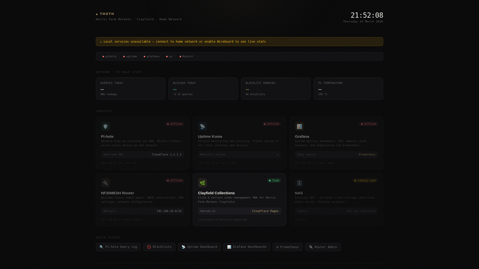 website screenshot of https://thoth-dashboard.pages.dev/