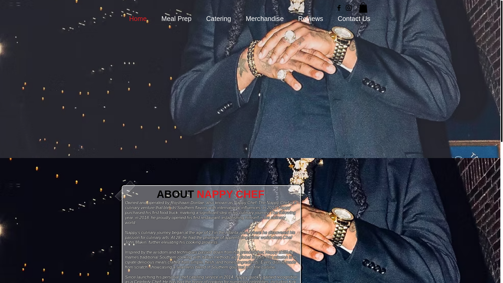 website screenshot of https://thanappychef.com/