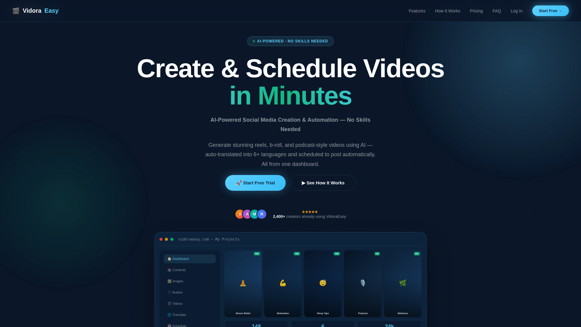 website screenshot of https://vidoraeasy.com/