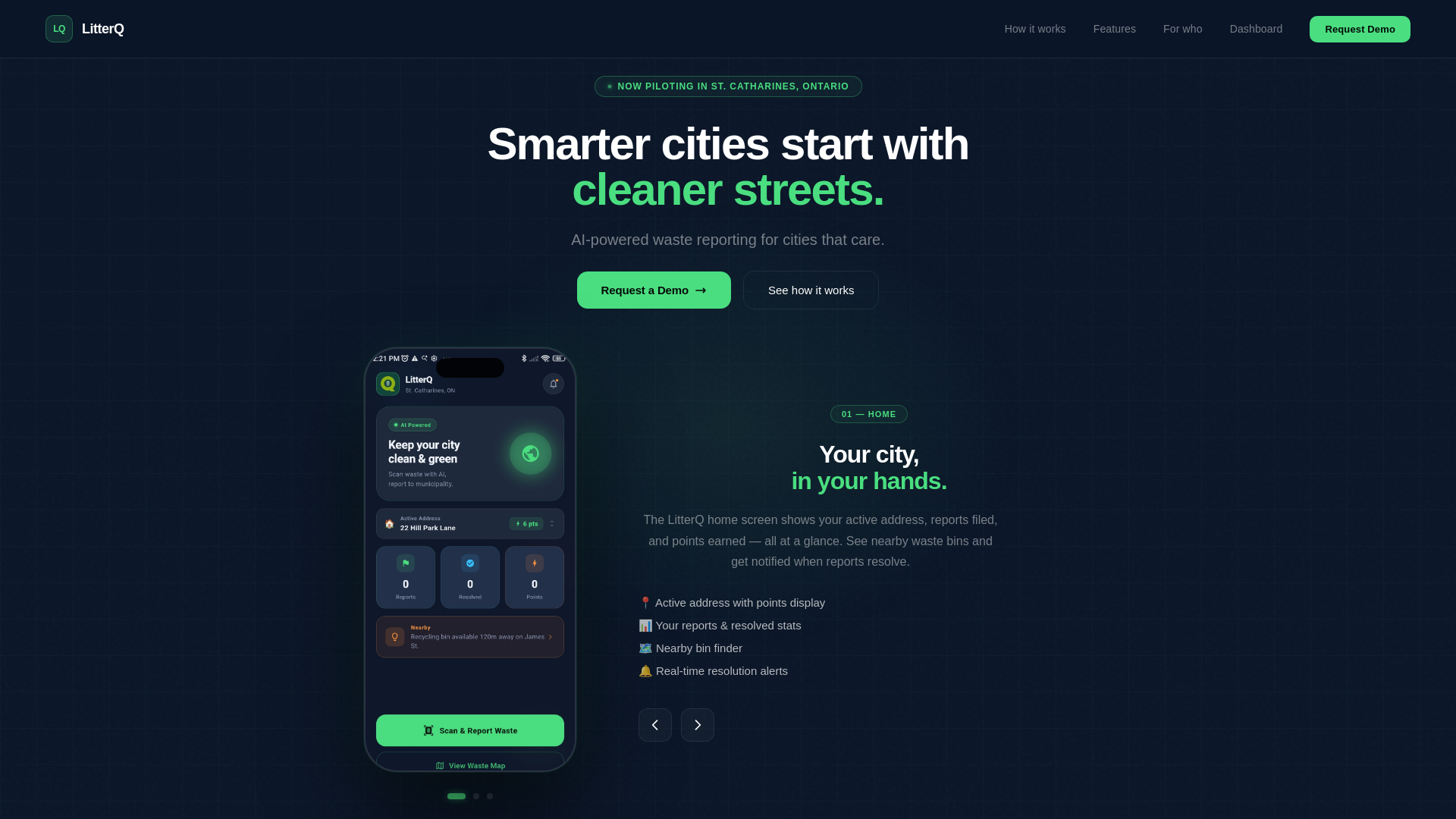 website screenshot of https://litterq.ca/