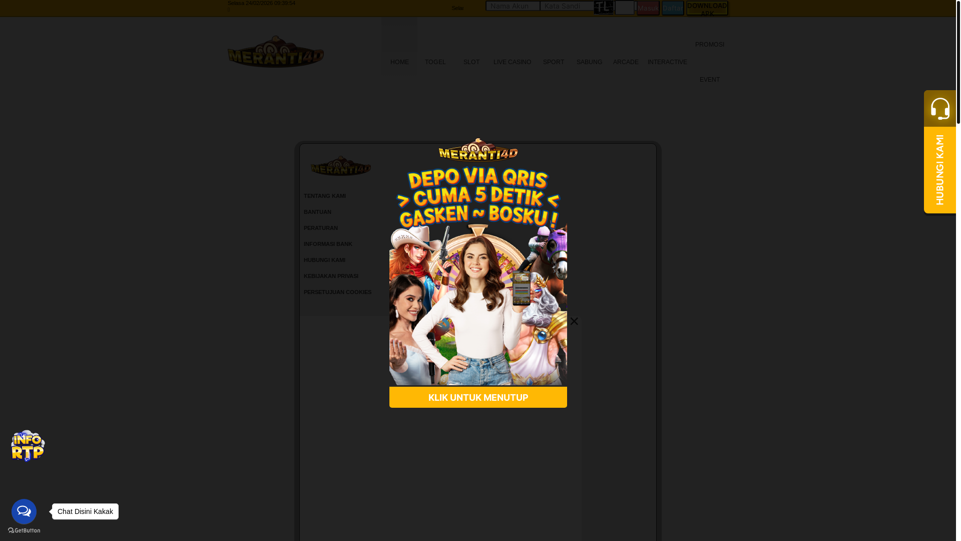 website screenshot of https://meranti4dcapricorn.com/