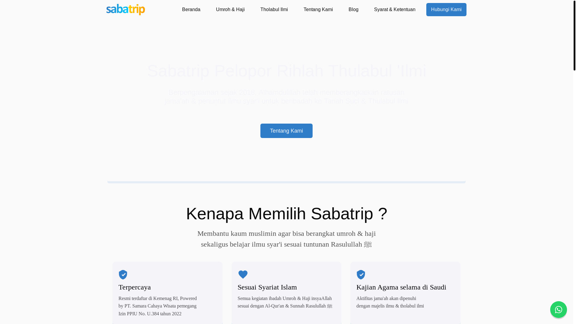website screenshot of https://sabatrip.pages.dev/