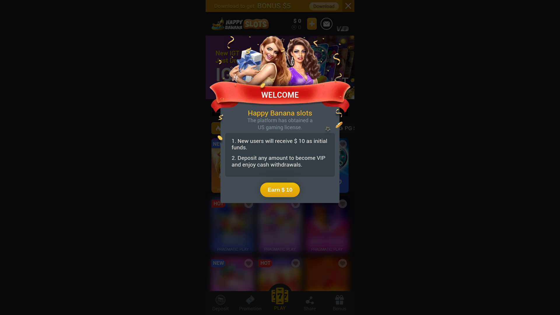 website screenshot of https://happybananaslots.vip/