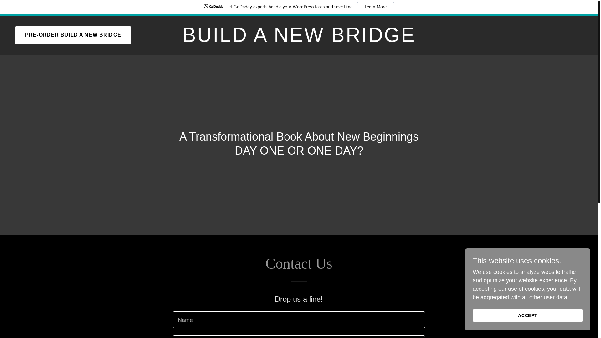 website screenshot of https://buildanewbridge.com/