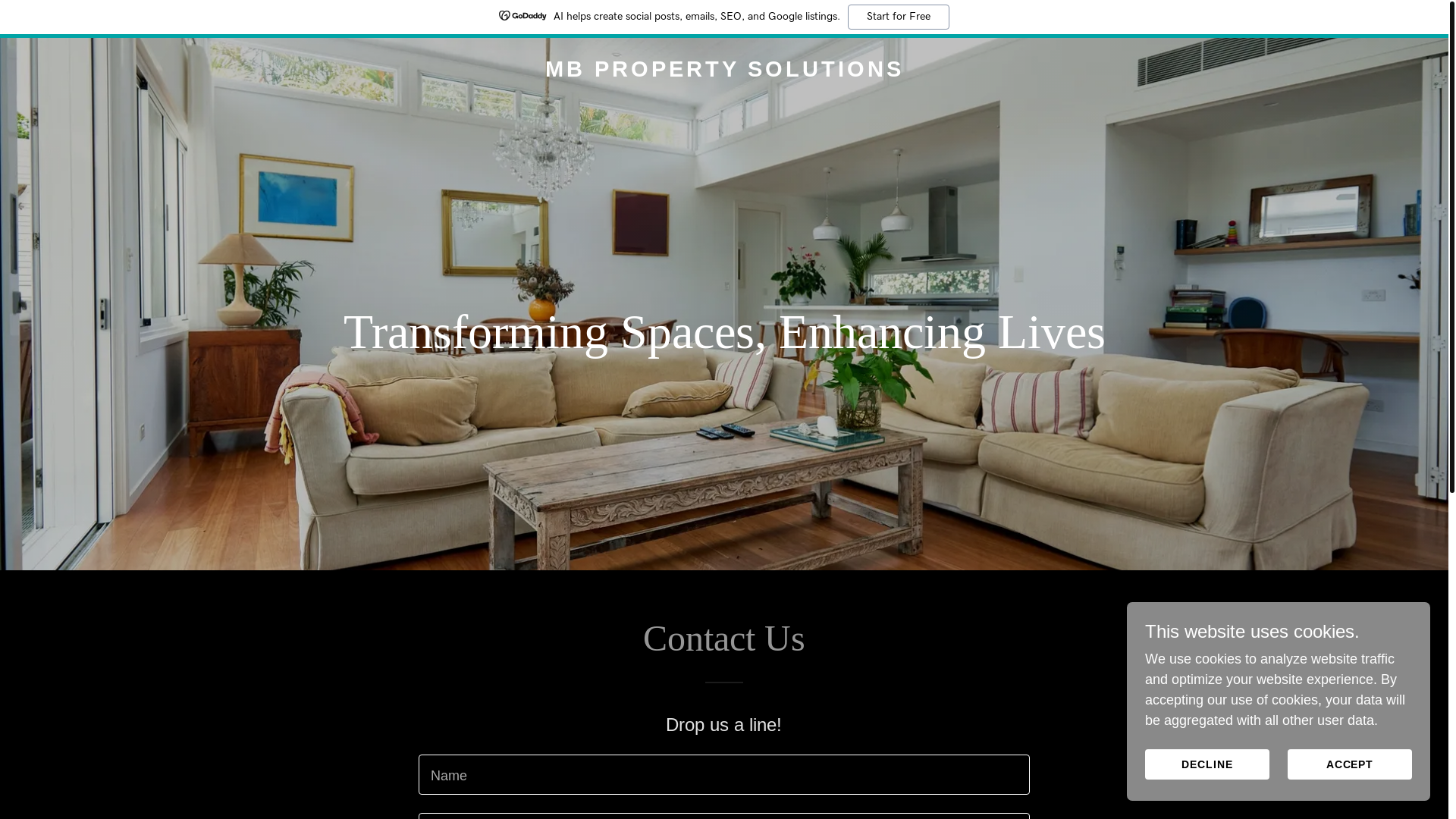 website screenshot of https://mb-propertysolutions.com/