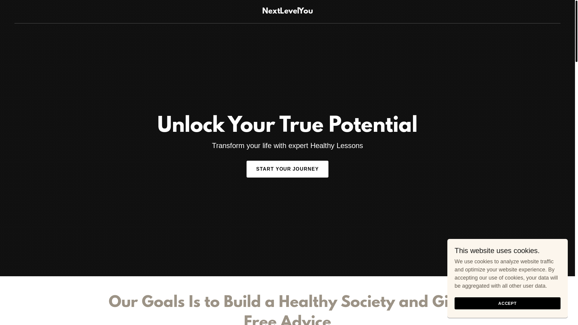 website screenshot of https://nextlevelyou.world/
