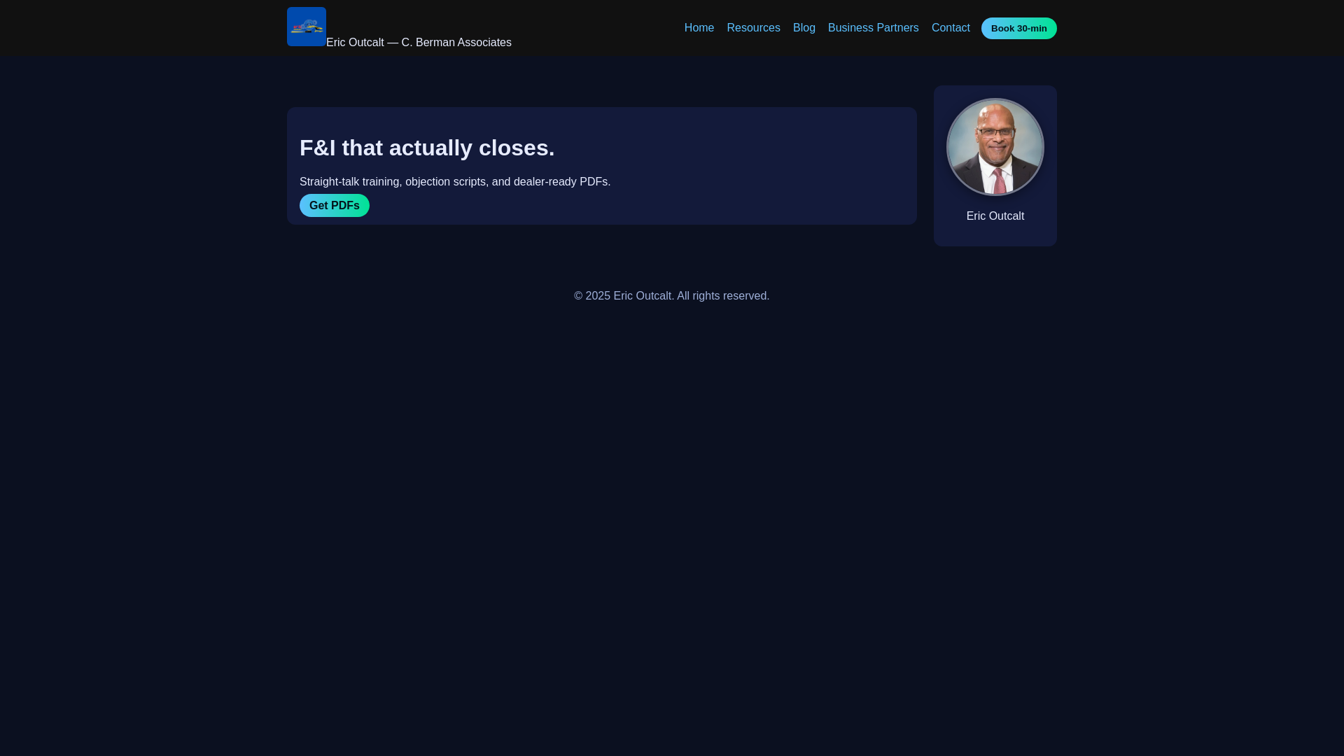 website screenshot of https://ericfandi4.pages.dev/