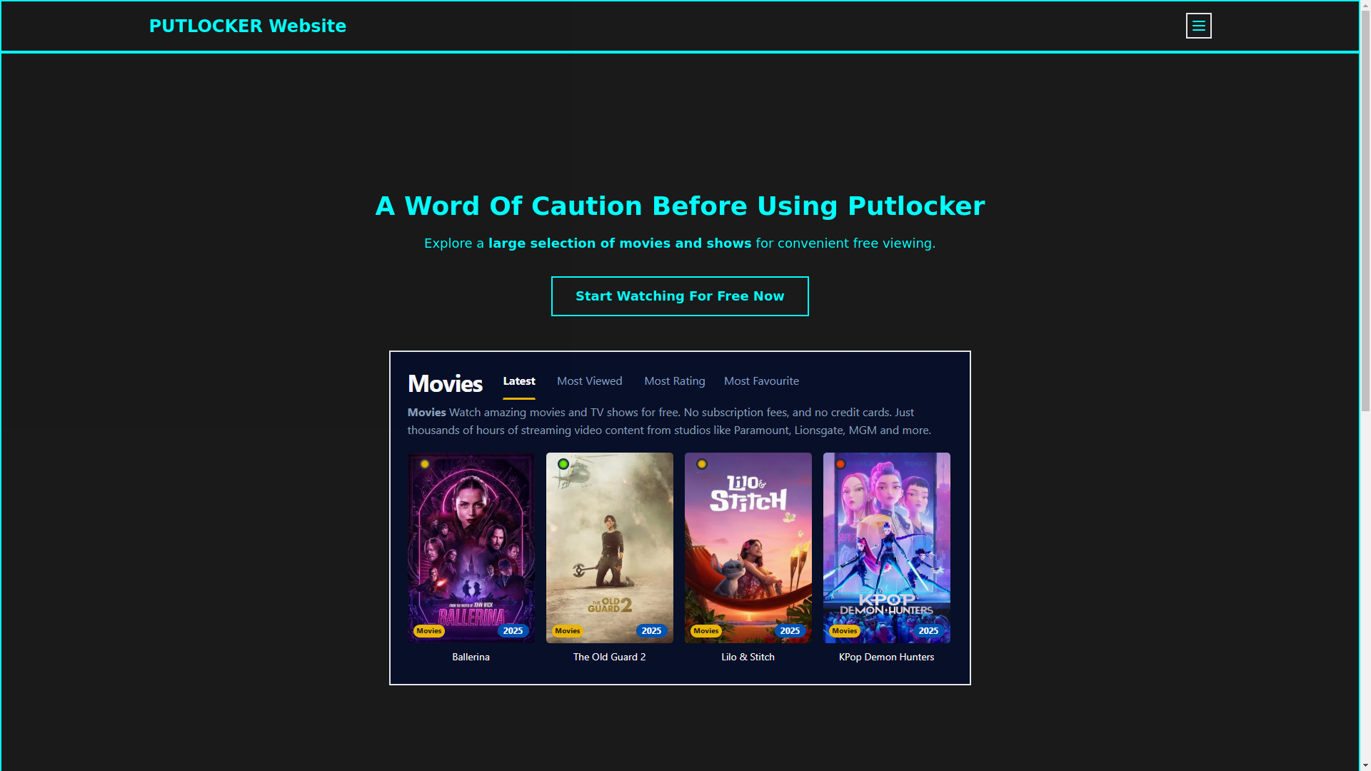 website screenshot of https://putlocker-5k4m.pages.dev/