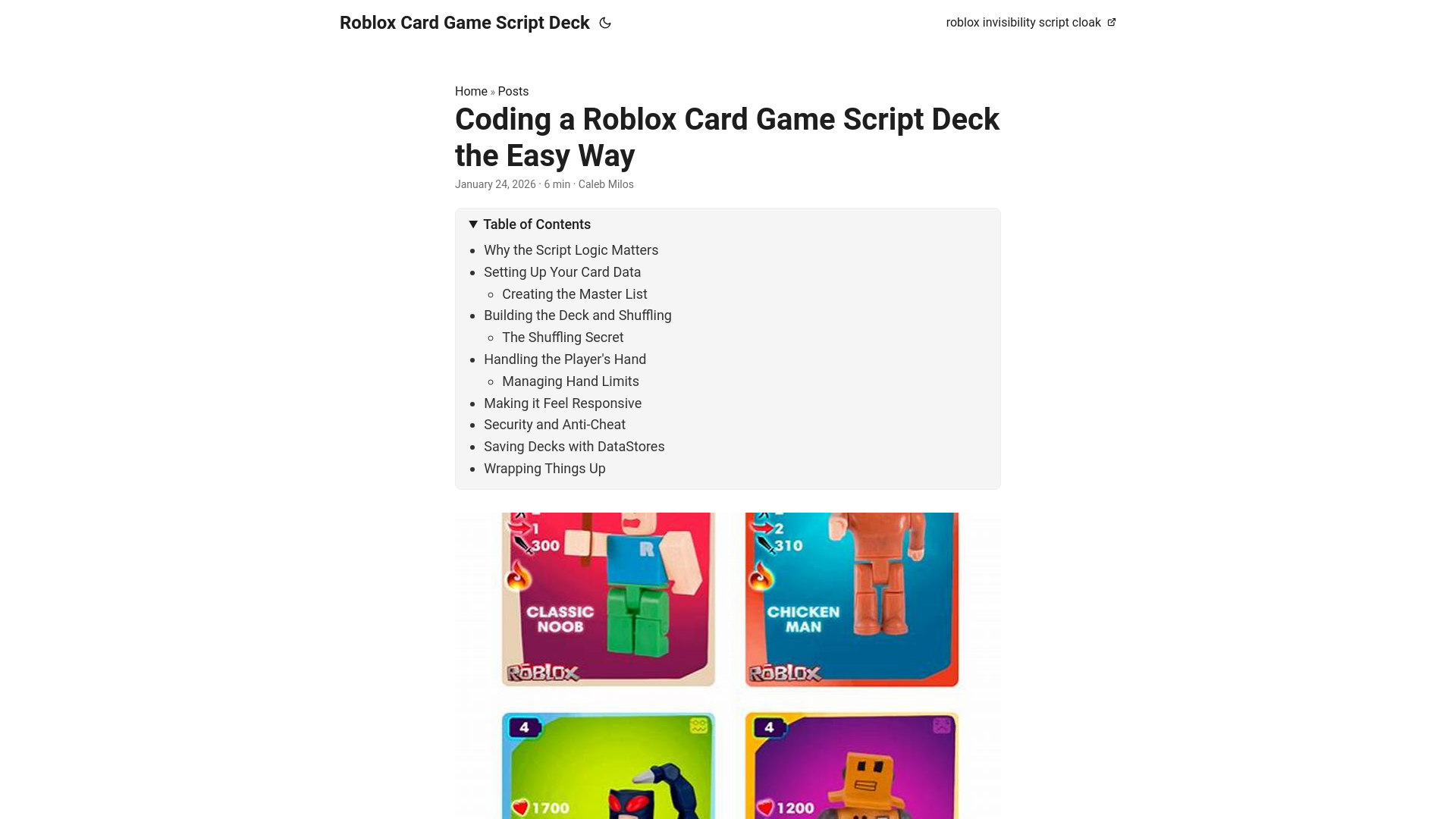 website screenshot of https://roblox-card-game-script-deck.pages.dev/
