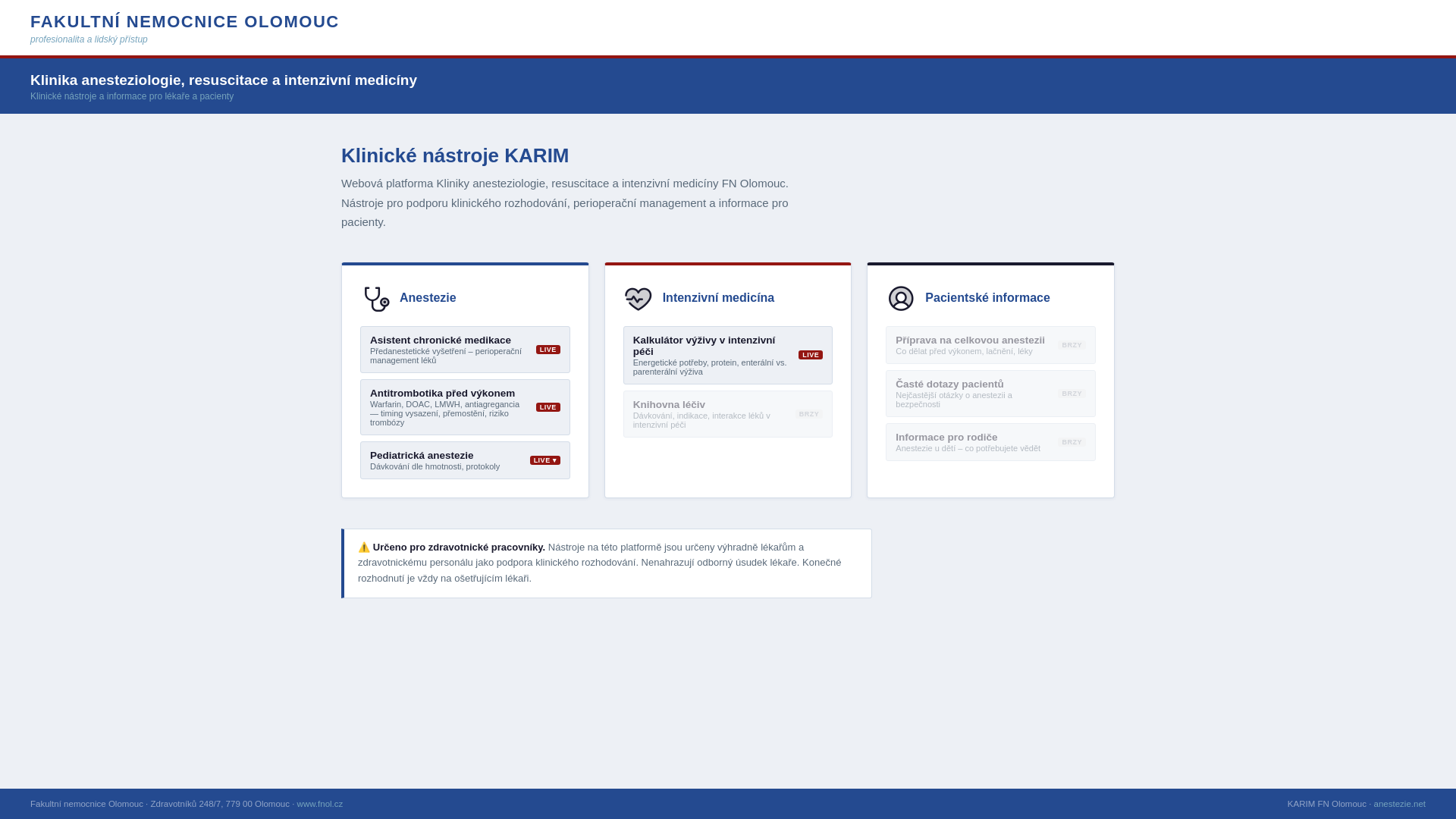 website screenshot of https://anestezie.net/