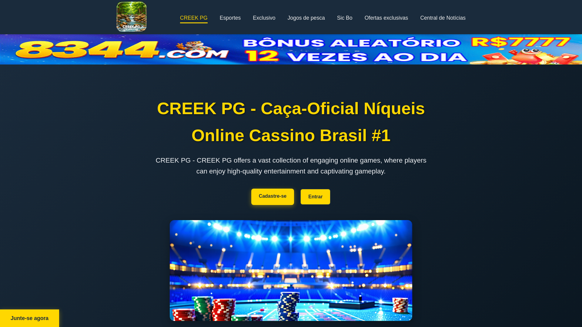 website screenshot of https://creekpg777.com/