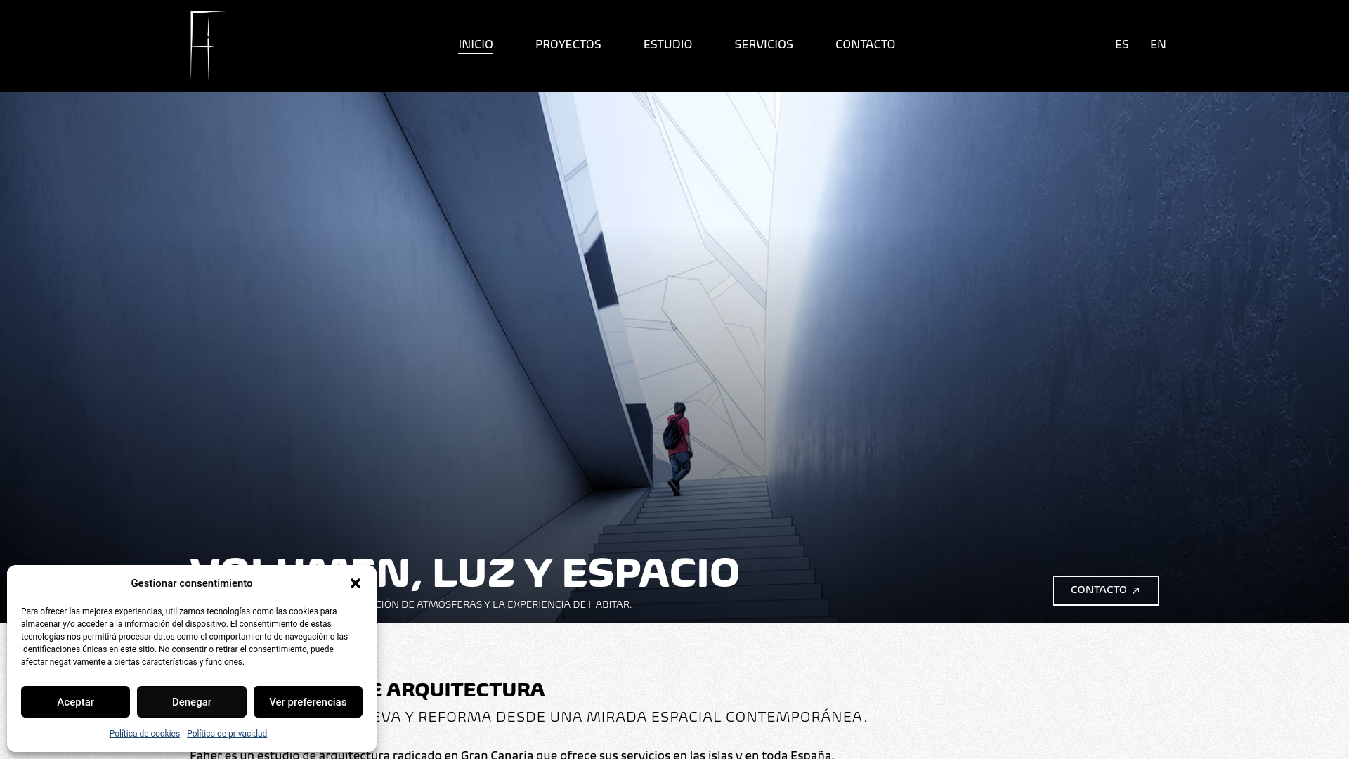 website screenshot of https://faherestudio.com/