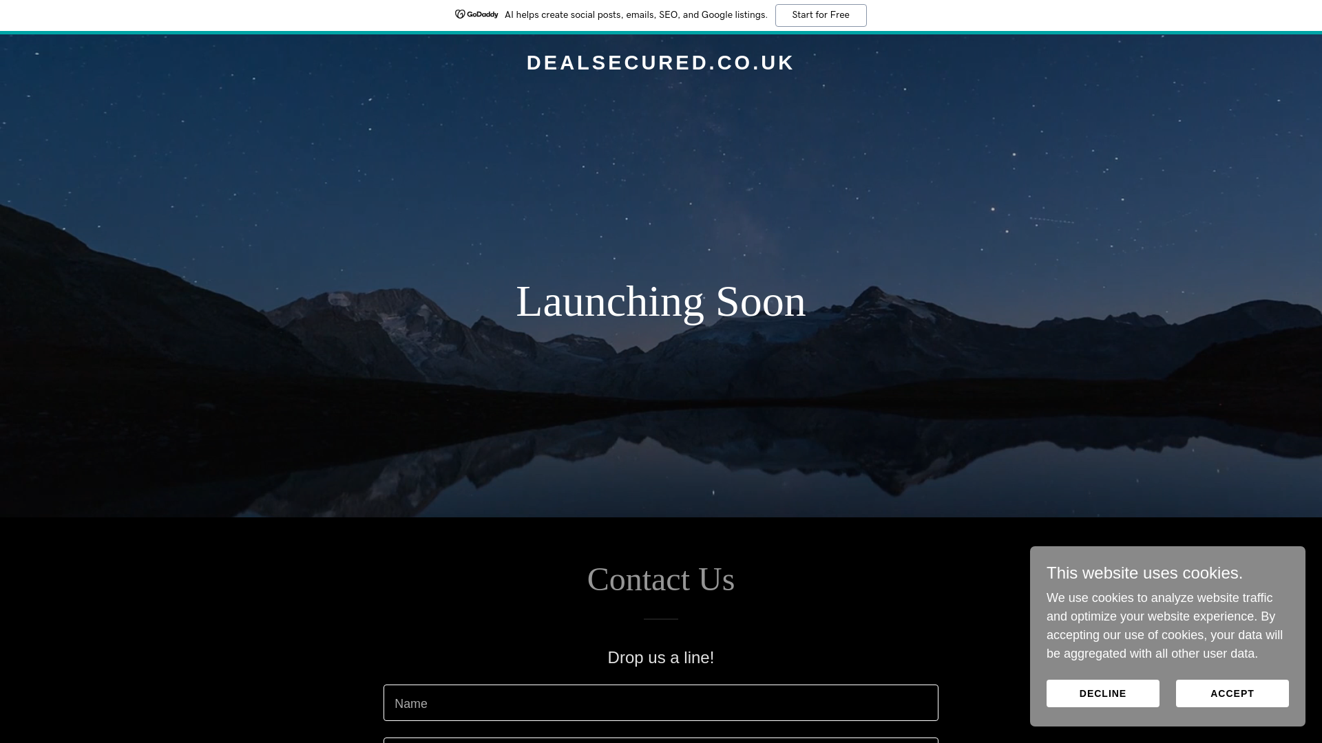 website screenshot of https://dealsecured.co.uk/