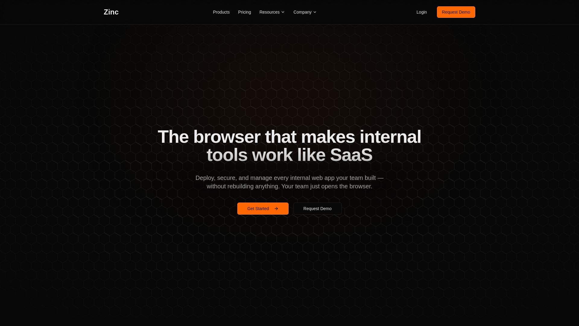 website screenshot of https://zinc-website-6hr.pages.dev/