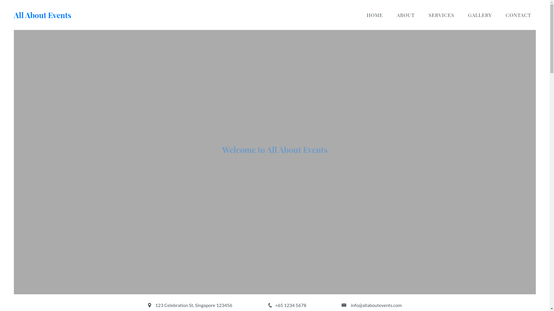 website screenshot of https://allaboutevents.com.sg/