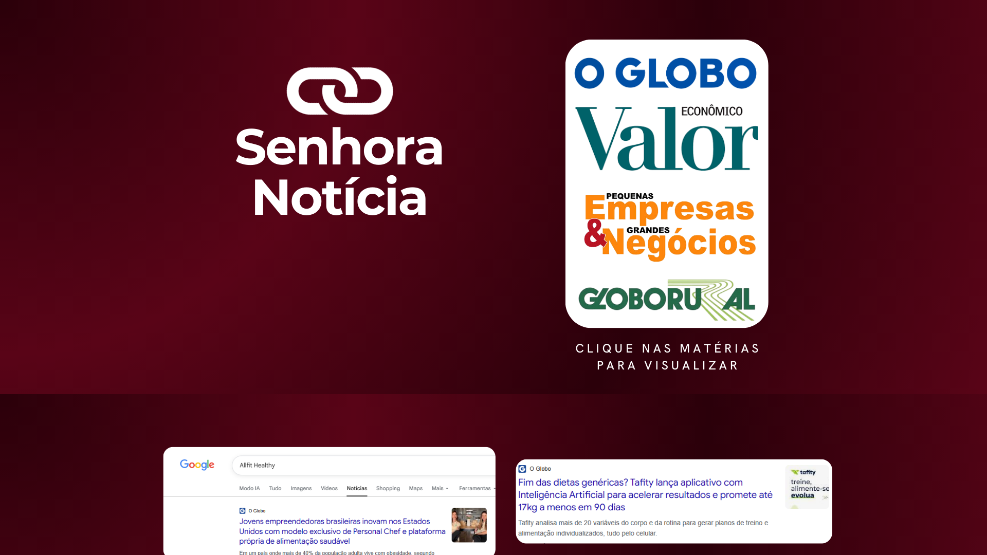 website screenshot of https://senhoranoticia.com.br/