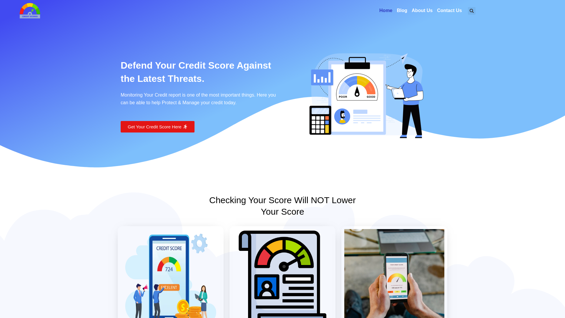 website screenshot of https://fastcreditcheck.us/