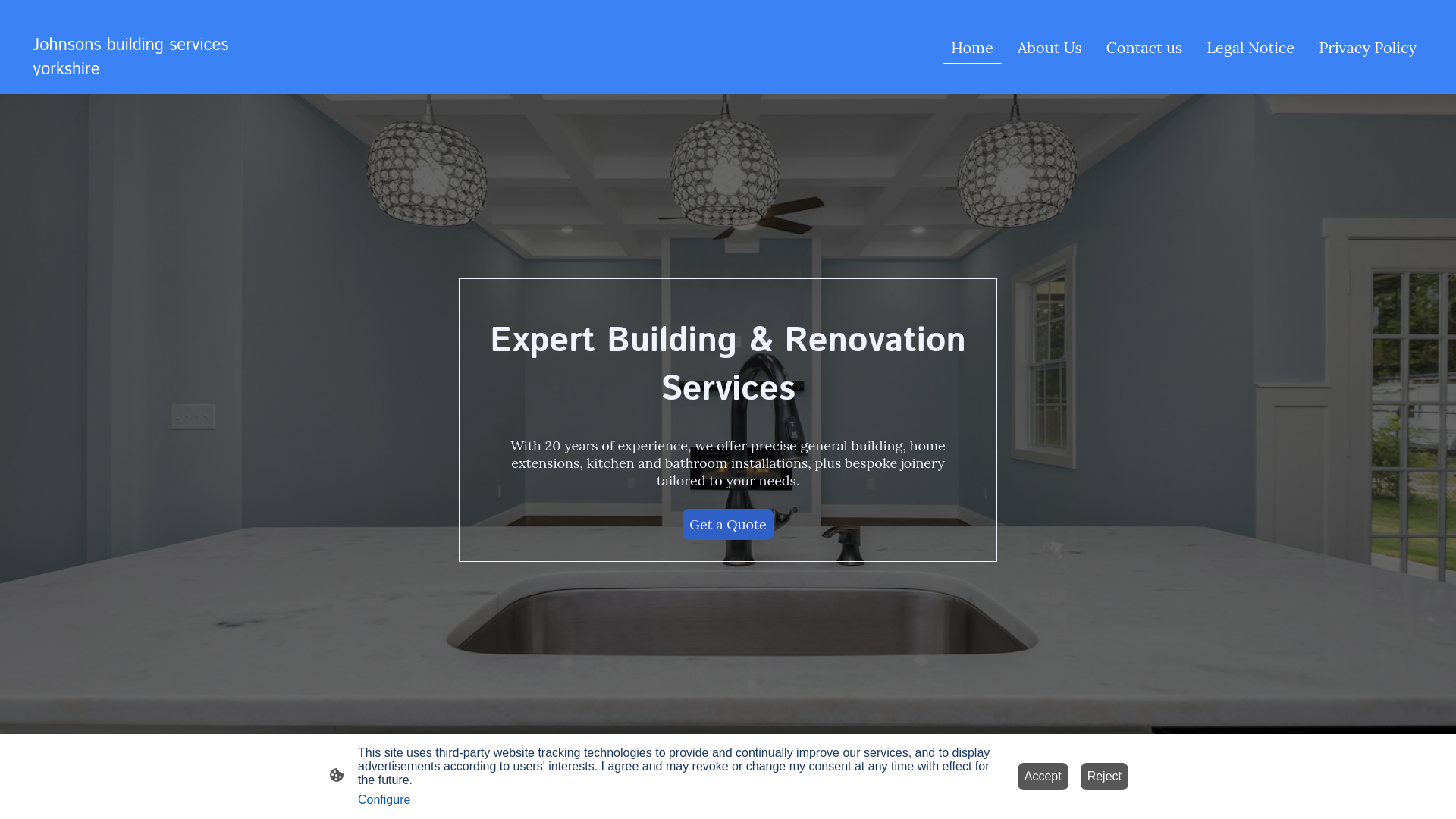 website screenshot of https://johnsonsbuildingservicesyorkshire.co.uk