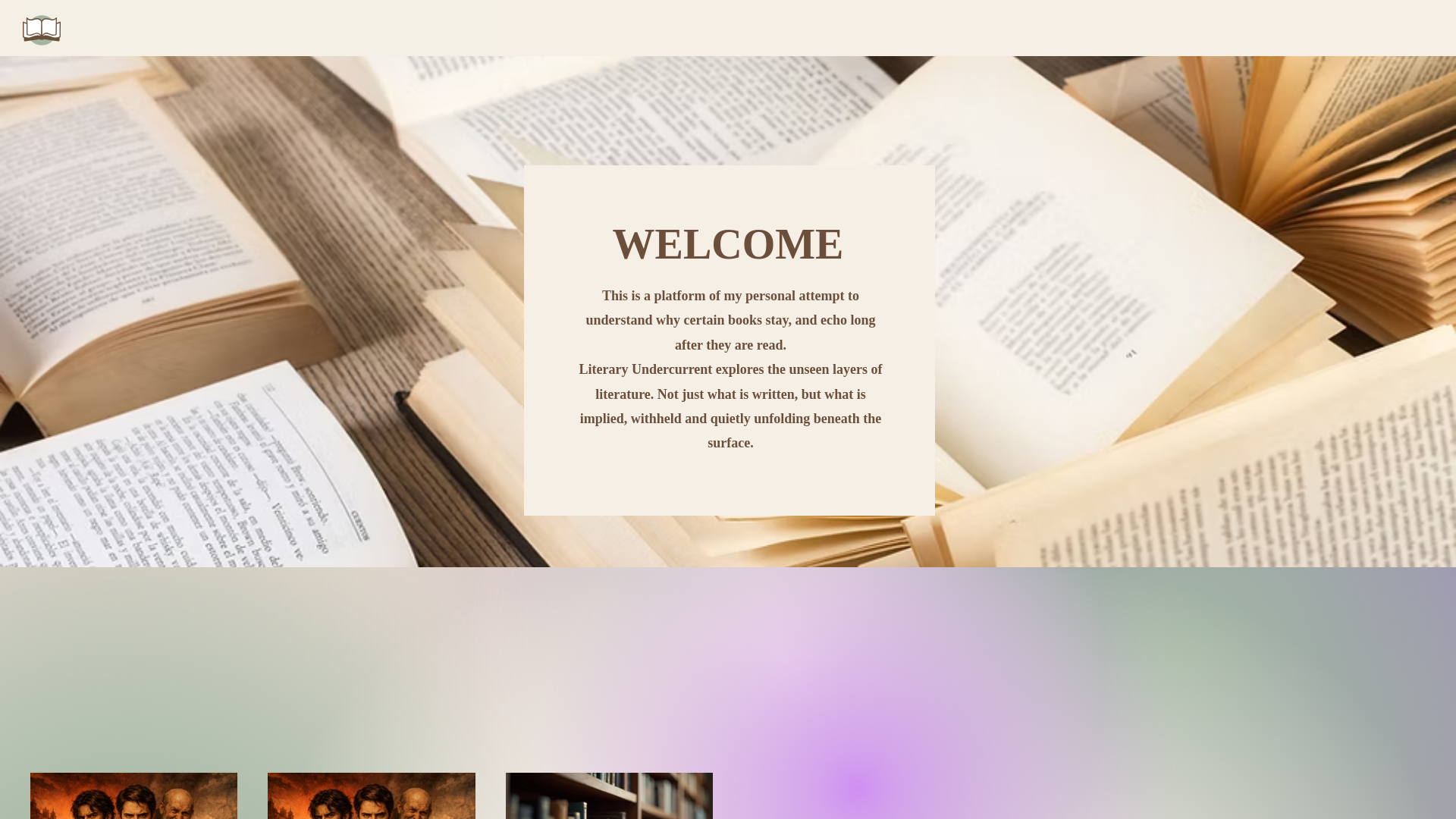 website screenshot of https://literaryundercurrent.com