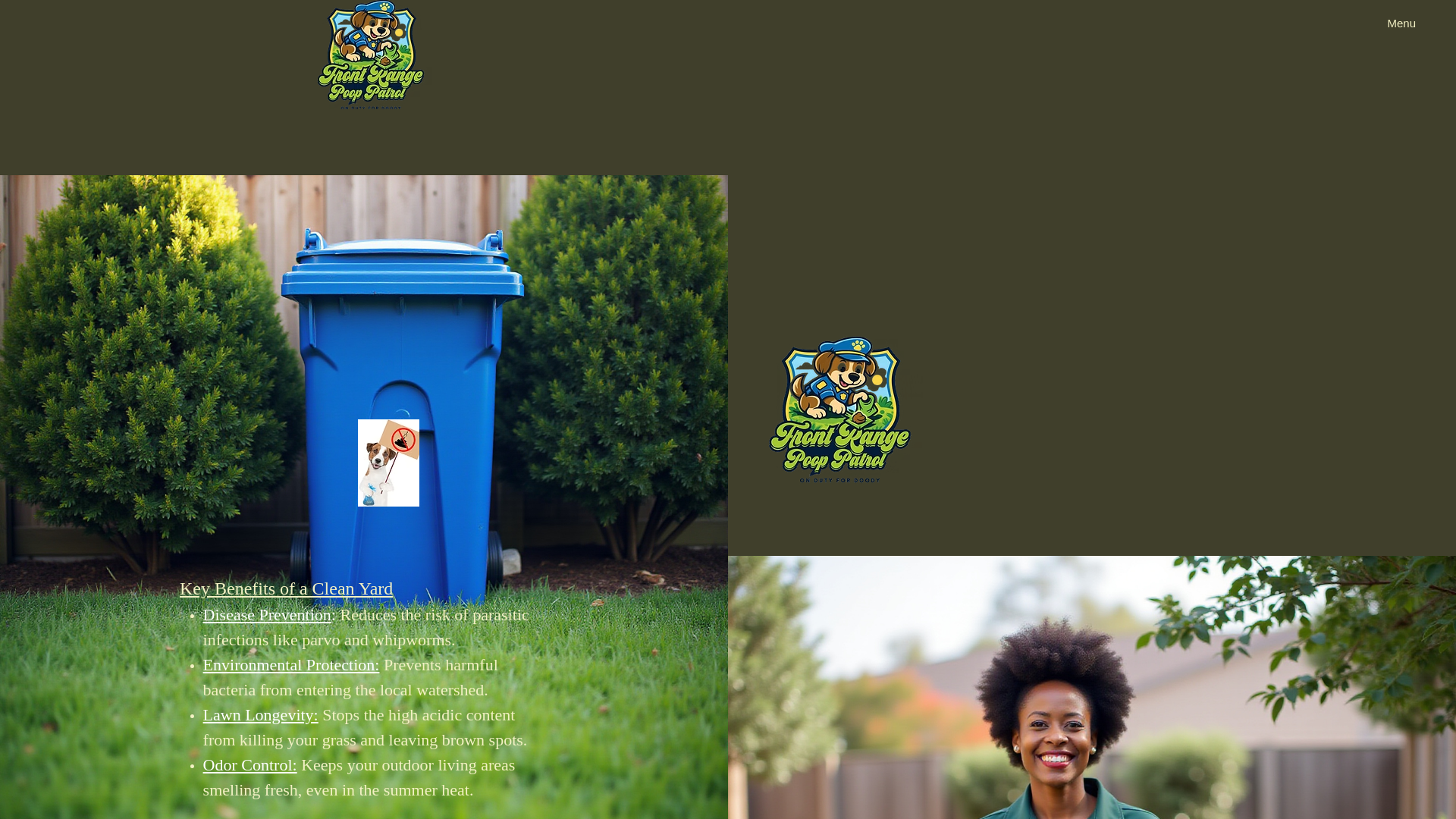 website screenshot of https://frontrangepooppatrol.com/