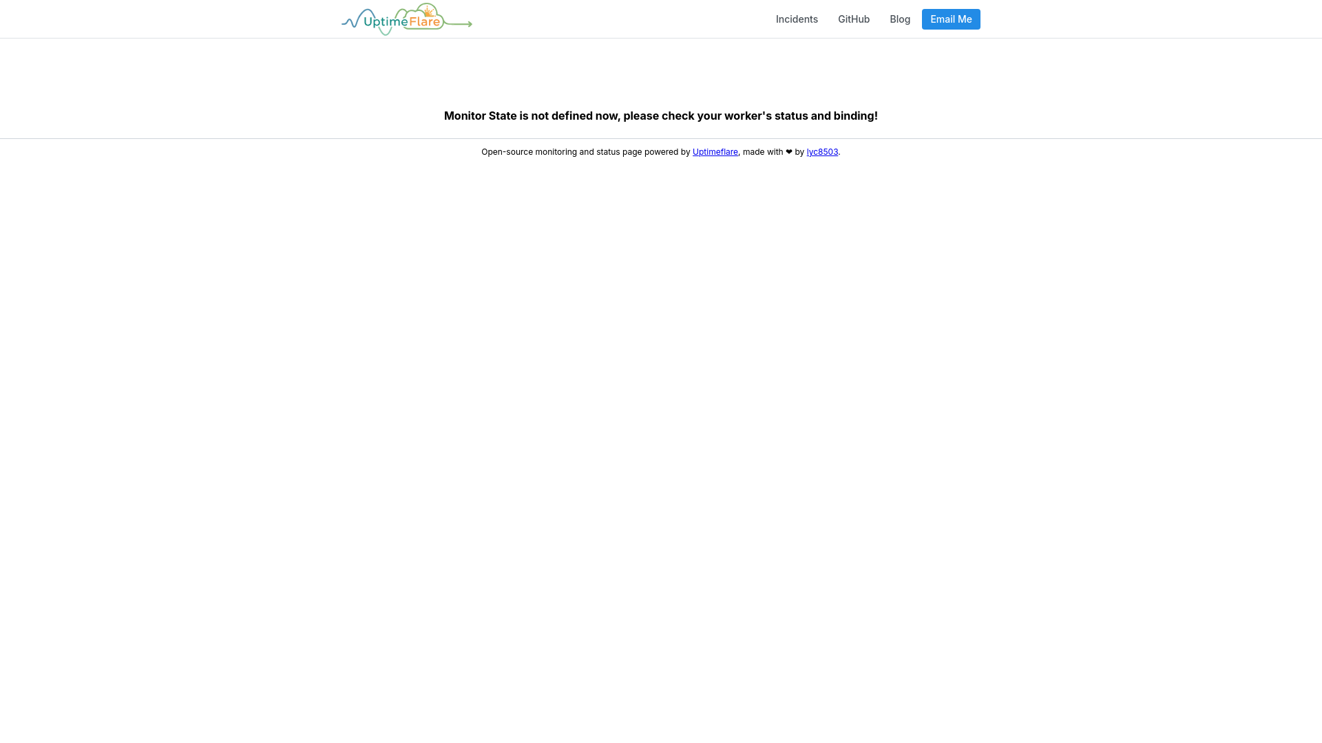 website screenshot of https://uptimeflare-dud.pages.dev/