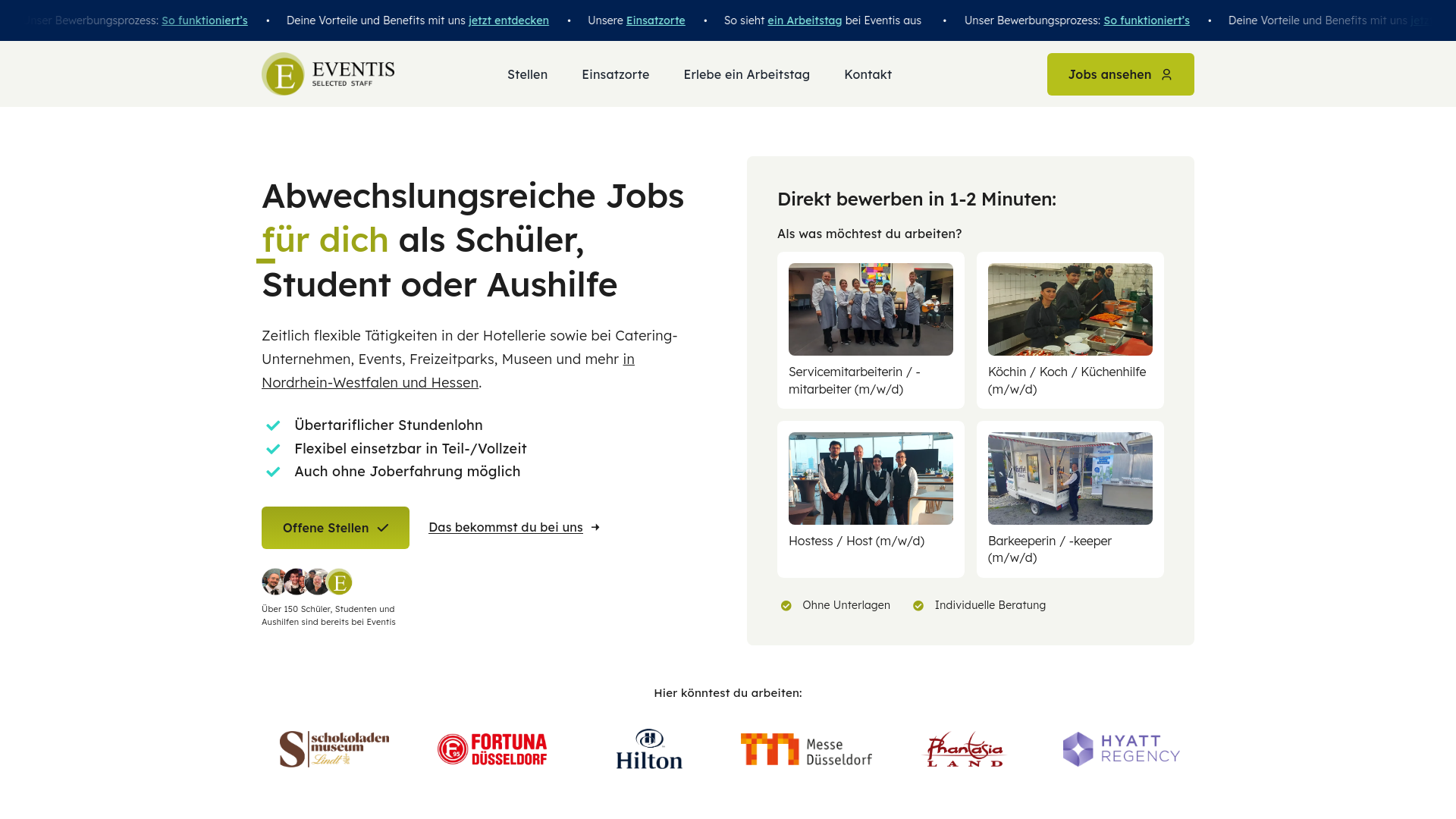 website screenshot of https://eventis-duesseldorf.de